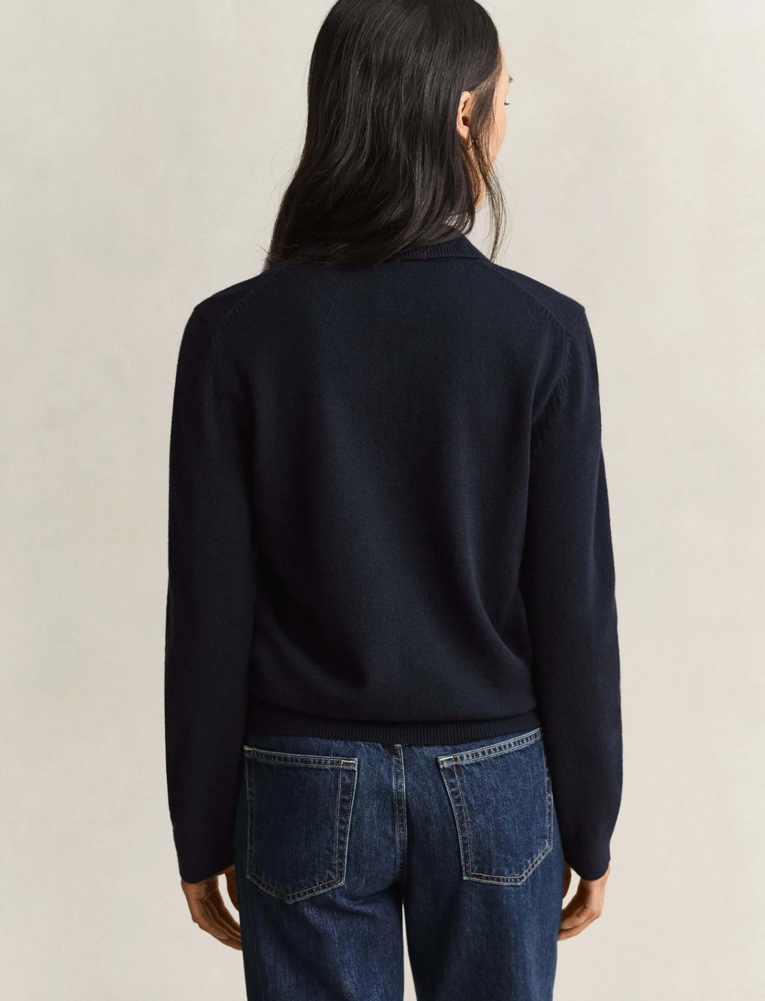 Gant - SUPERFINE LAMBSWOOL RUGGER - kampsunid - evening blue - 2