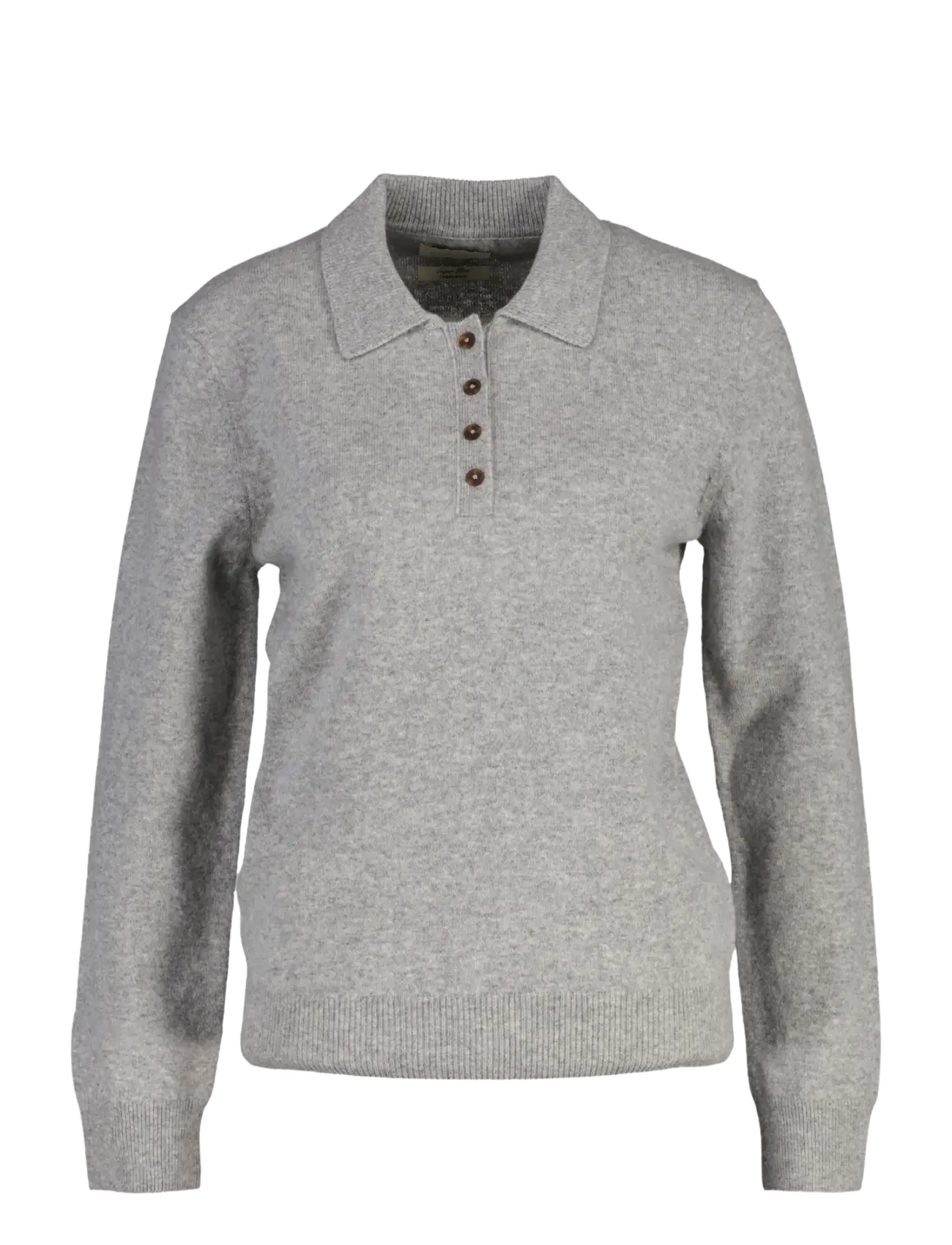 Gant SUPERFINE LAMBSWOOL RUGGER - Jumpers - GREY MELANGE / grey