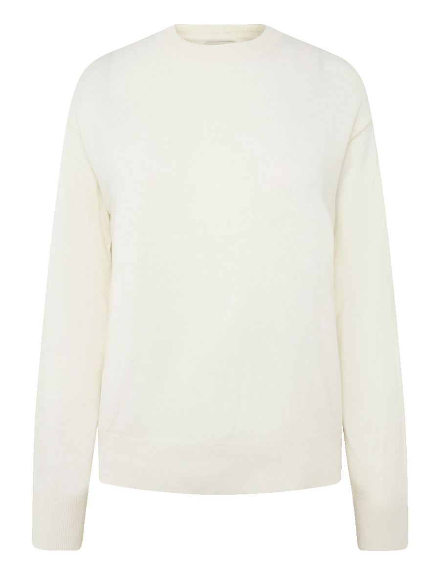 Gant - SUPERFINE LAMBSWOOL C-NECK - striktrøjer - cream - 1