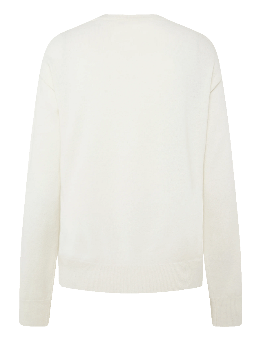 Gant - SUPERFINE LAMBSWOOL C-NECK - striktrøjer - cream - 2