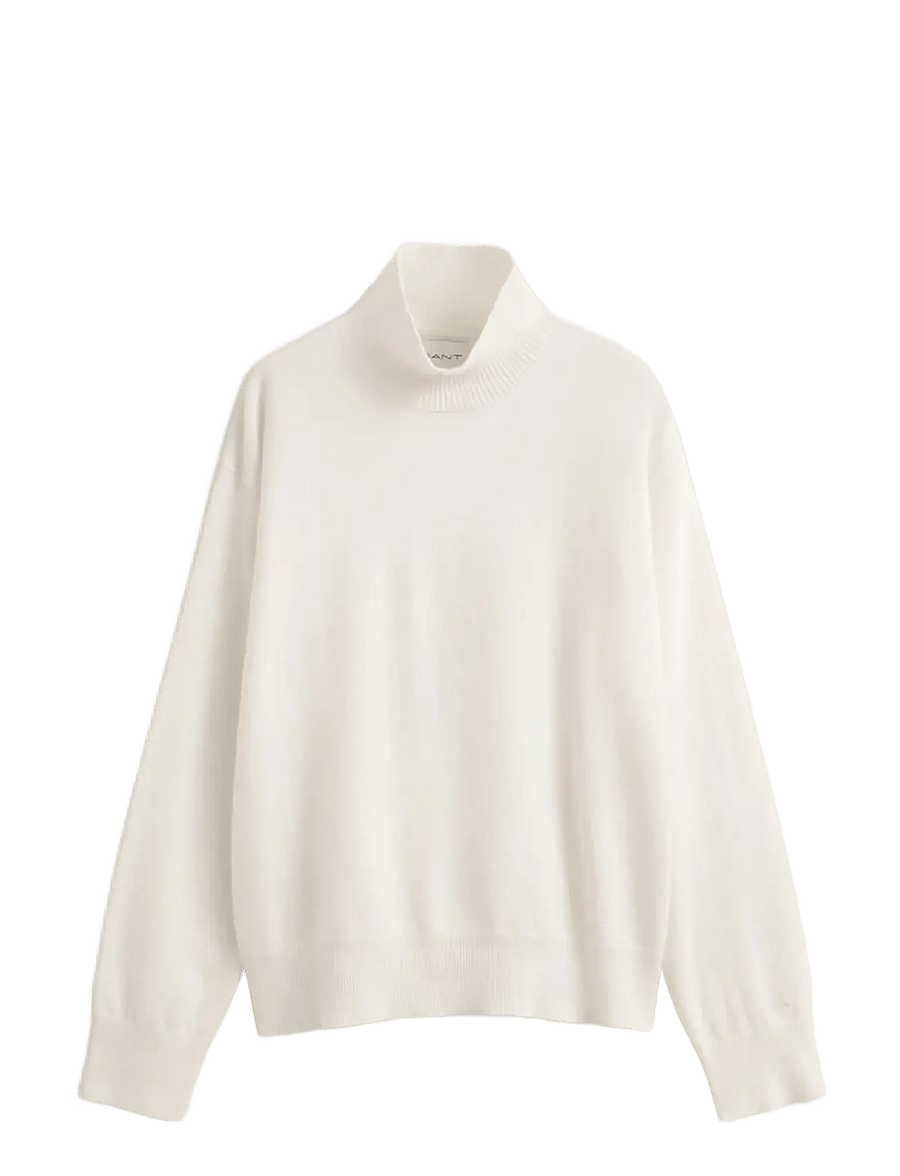Gant - SUPERFINE LAMBSWOOL MOCKNECK - polotröjor - cream - 1