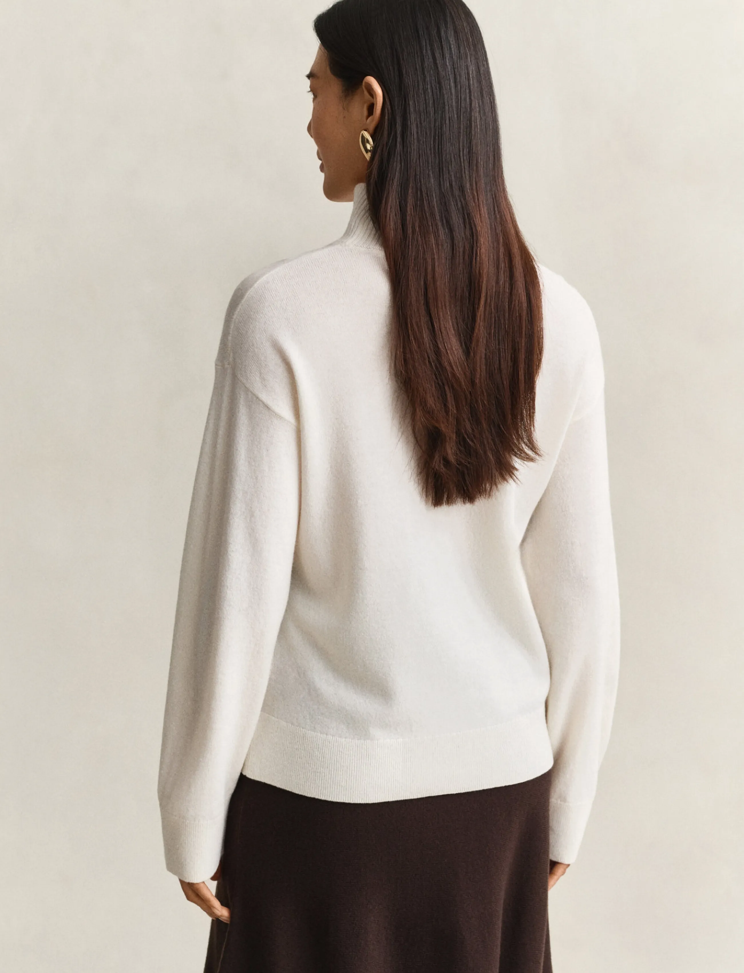 Gant - SUPERFINE LAMBSWOOL MOCKNECK - polotröjor - cream - 2