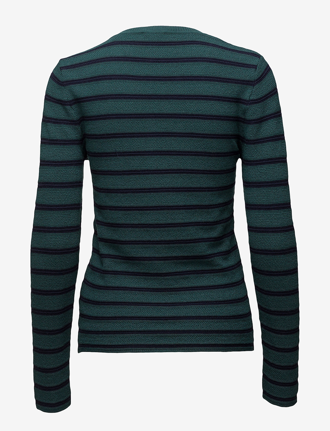 GANT - OP2. BRETON STRIPED CREW NECK - june bug green - 1