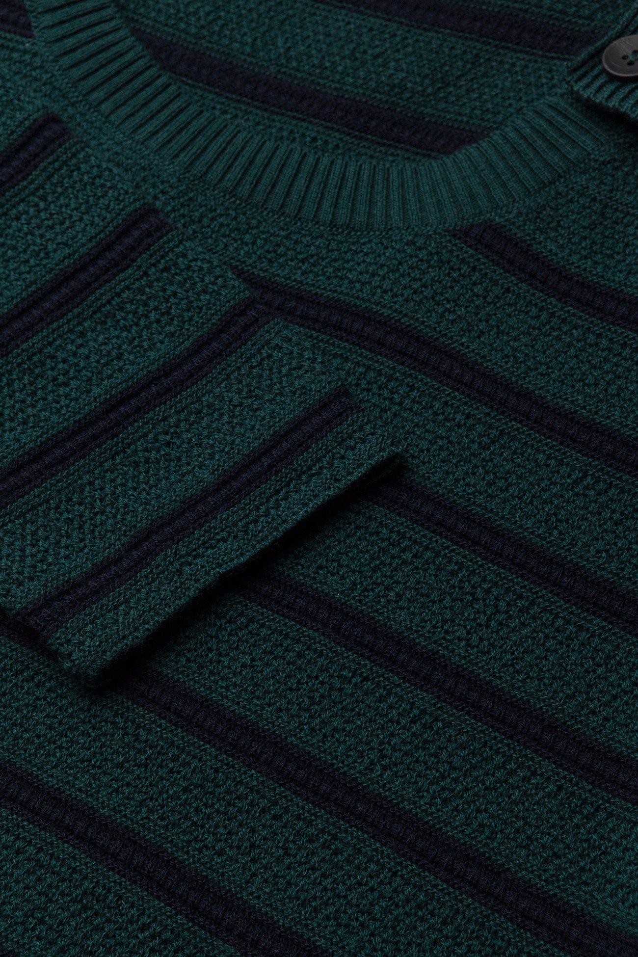 GANT - OP2. BRETON STRIPED CREW NECK - june bug green - 2