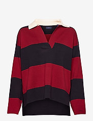 GANT - D1. KNITTED RELAXED HEAVY RUGGER - jumpers - mahogny red - 0