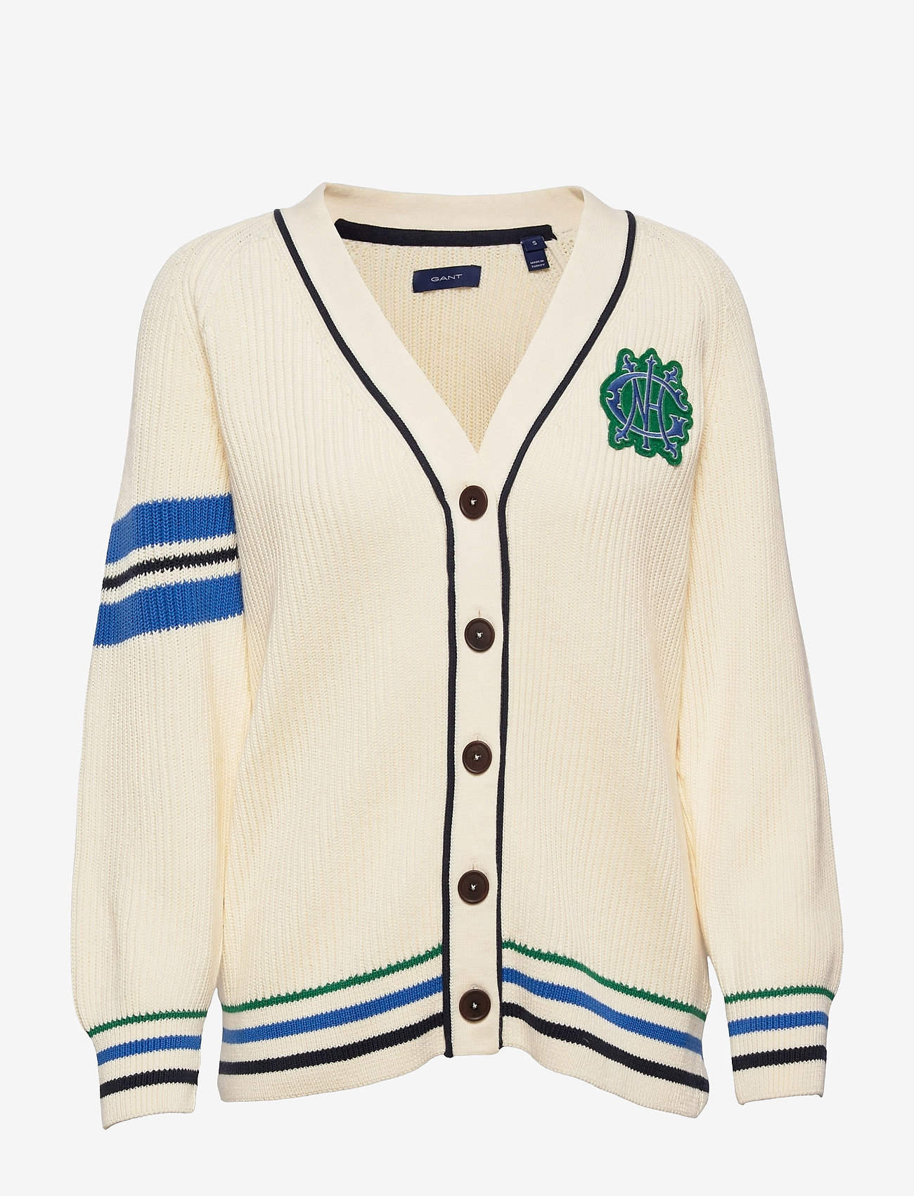 GANT - D2. CREST RIB CARDIGAN - cream - 0