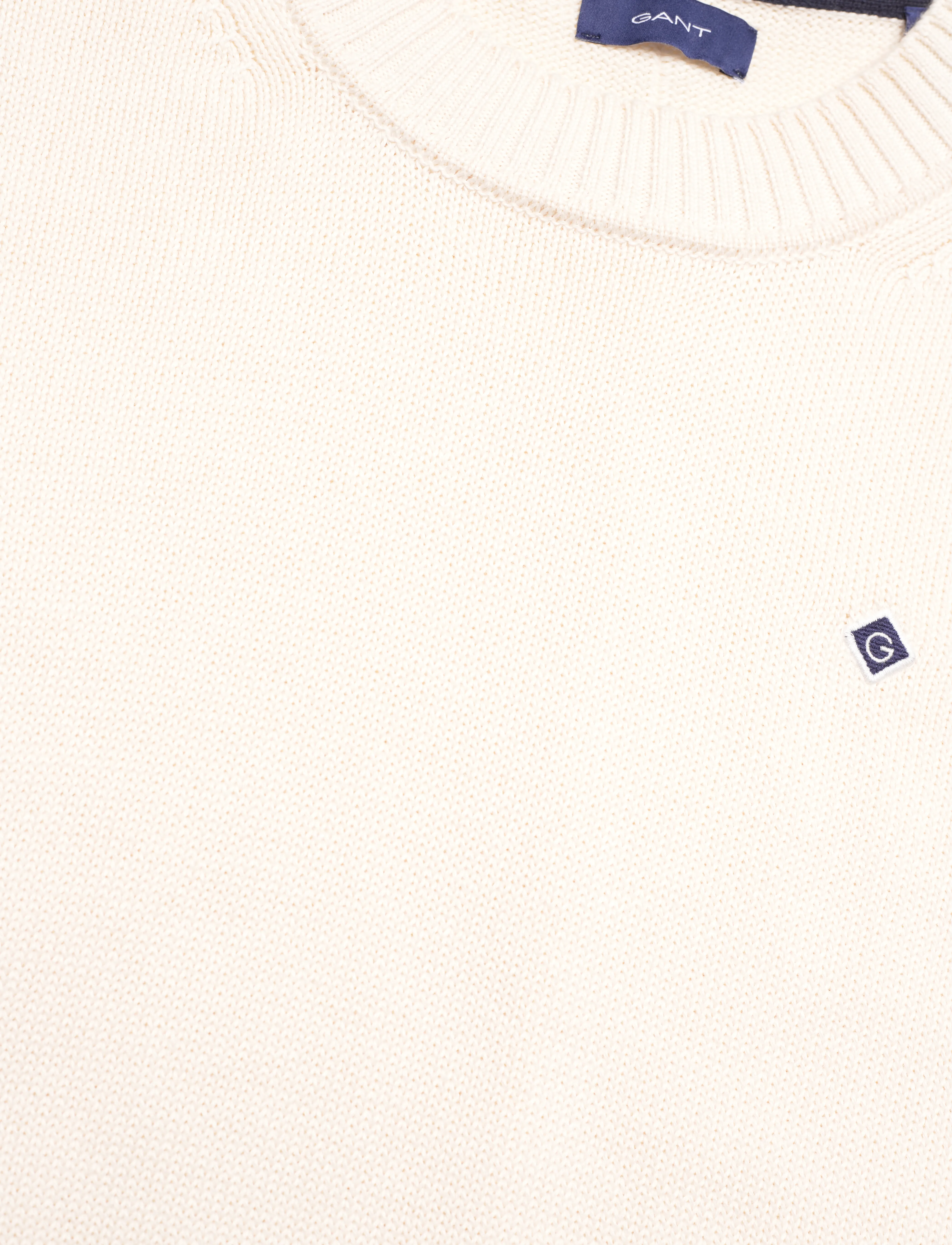 GANT - D1. ICON G COTTON C-NECK - cream - 2