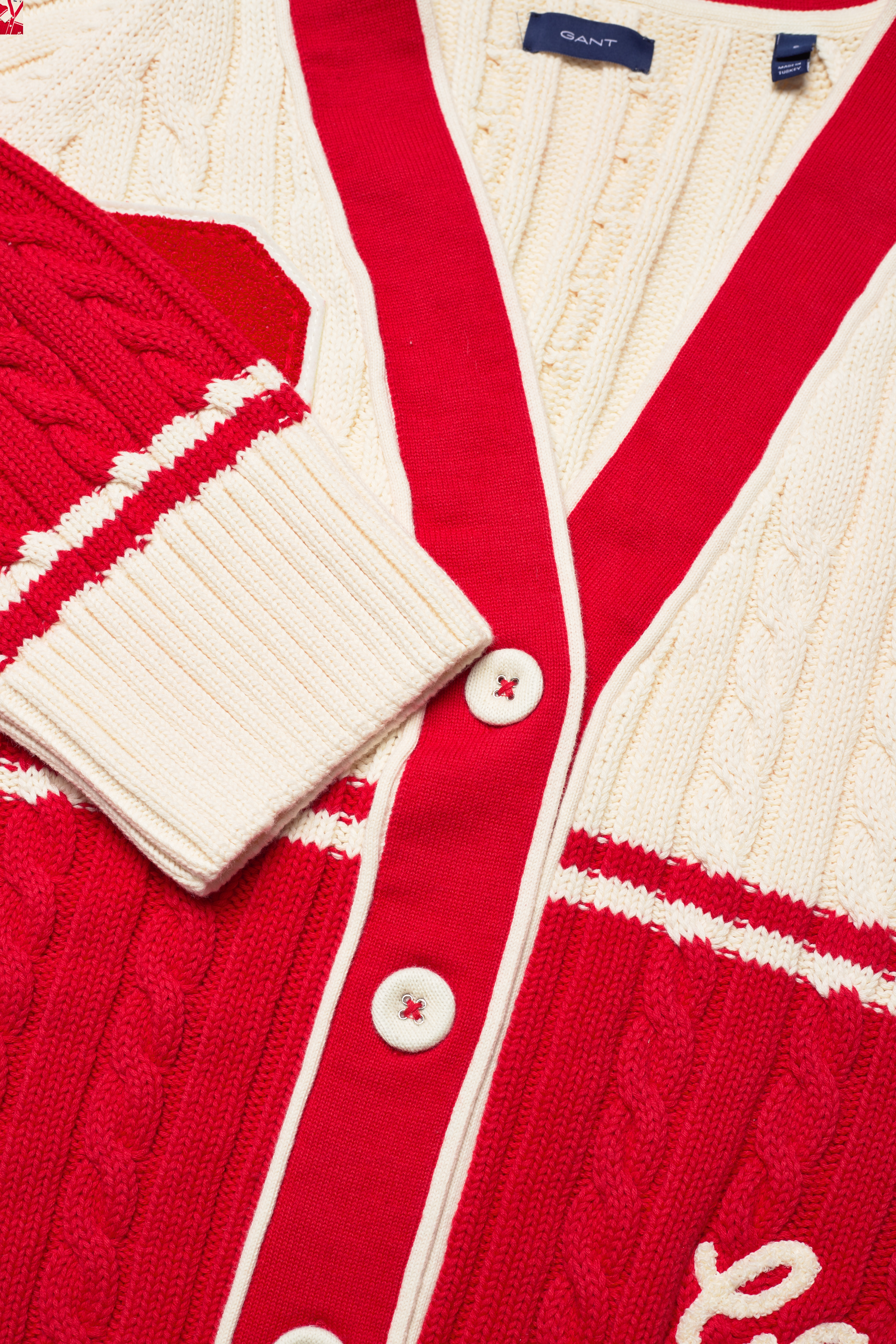 GANT - D2. GANT VARSITY CARDIGAN - linen - 3