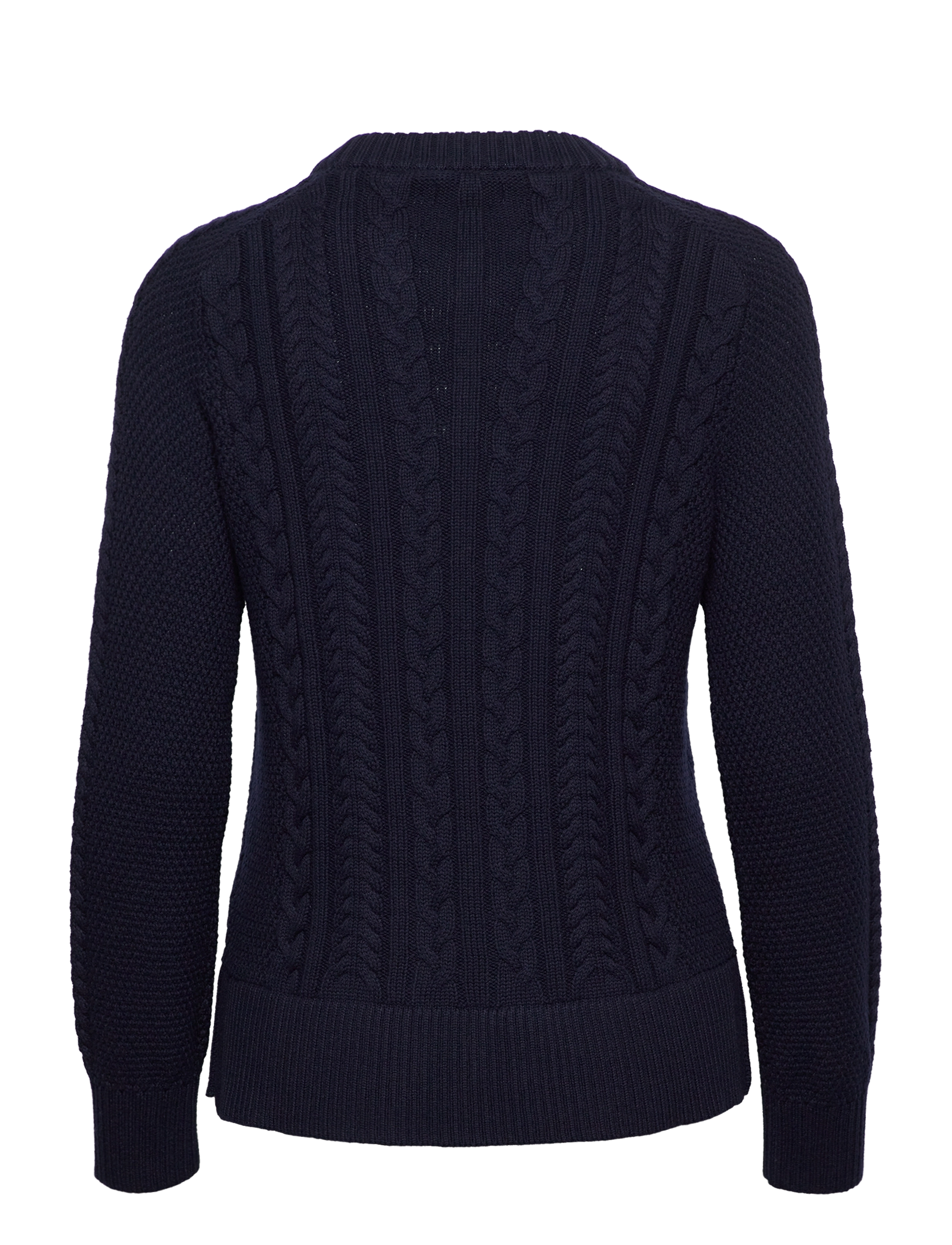 GANT - D2. CABLE C-NECK - evening blue - 1