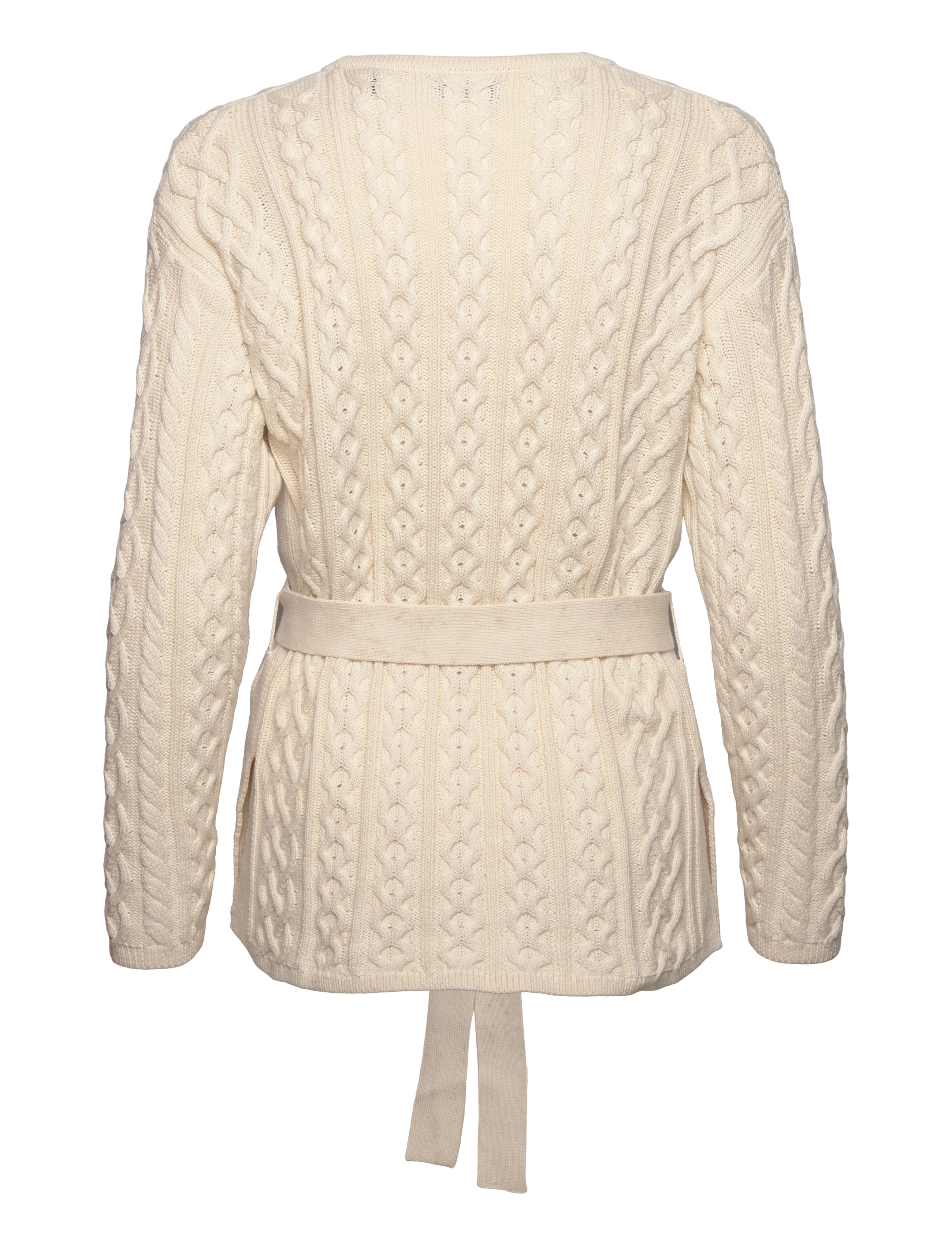 GANT - D2. CABLE WRAP CARDIGAN - cream - 1
