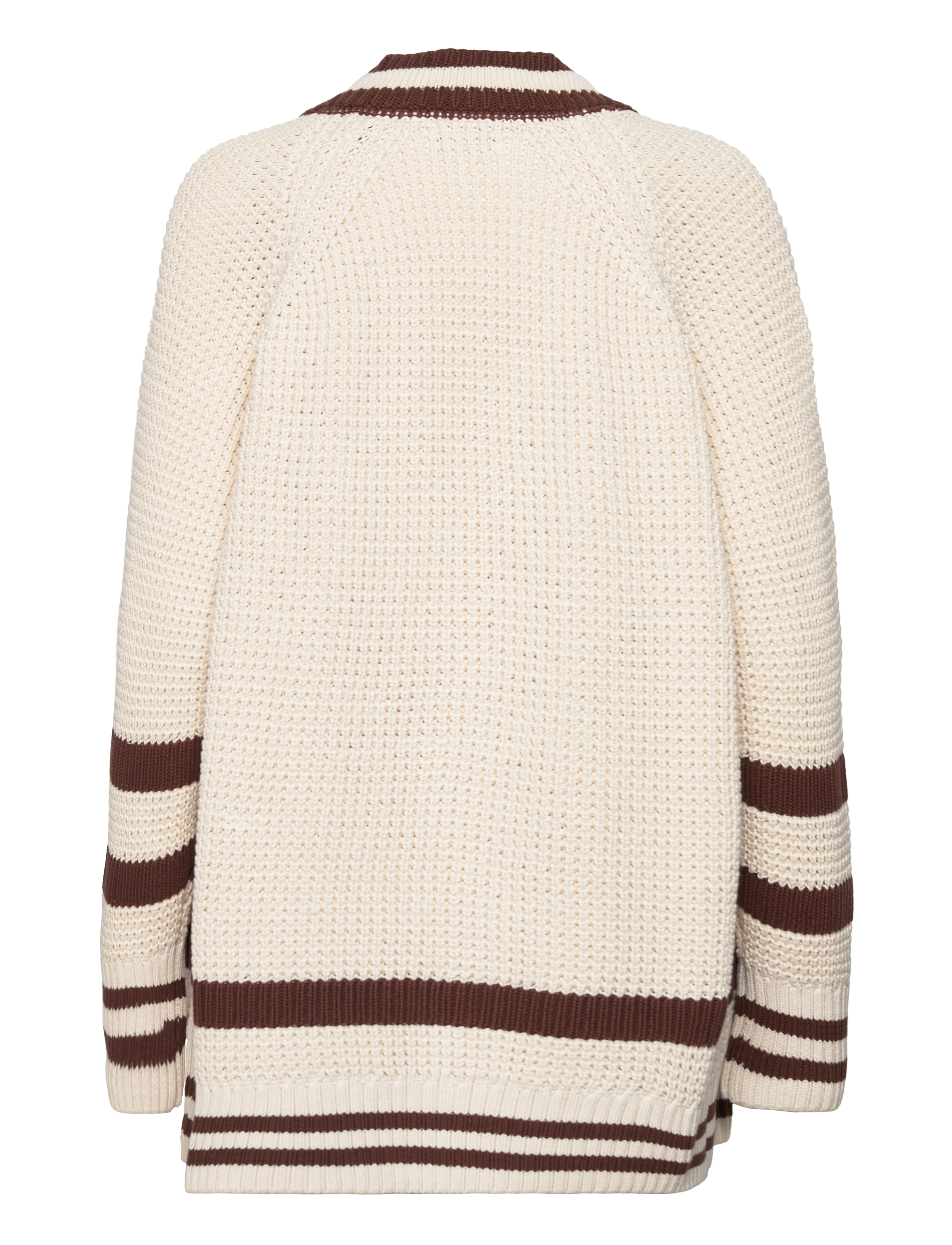 GANT - OVERSIZED GANT VARSITY CARDIGAN - cream - 1