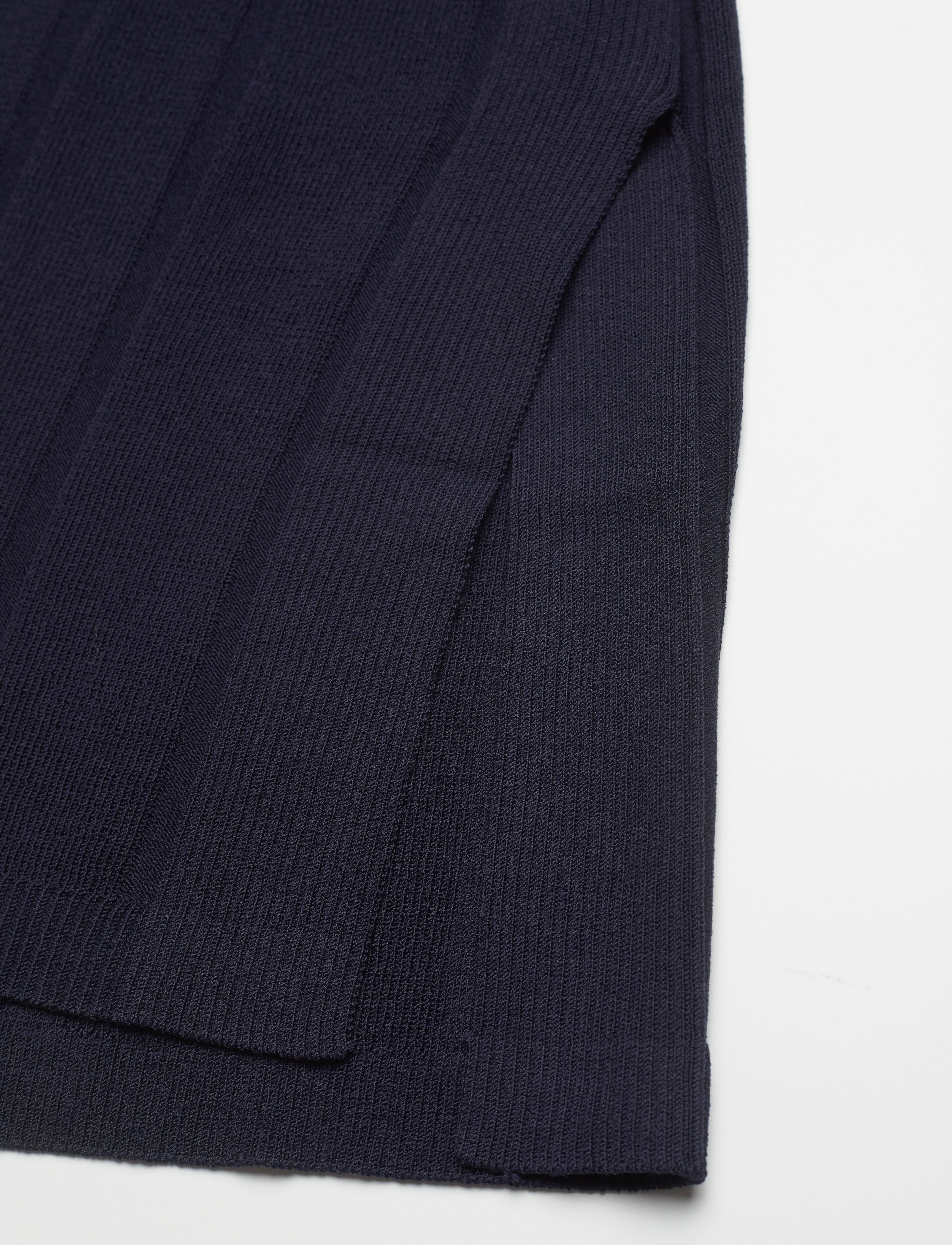 GANT - RIB KNIT OPEN COLLAR - evening blue - 3