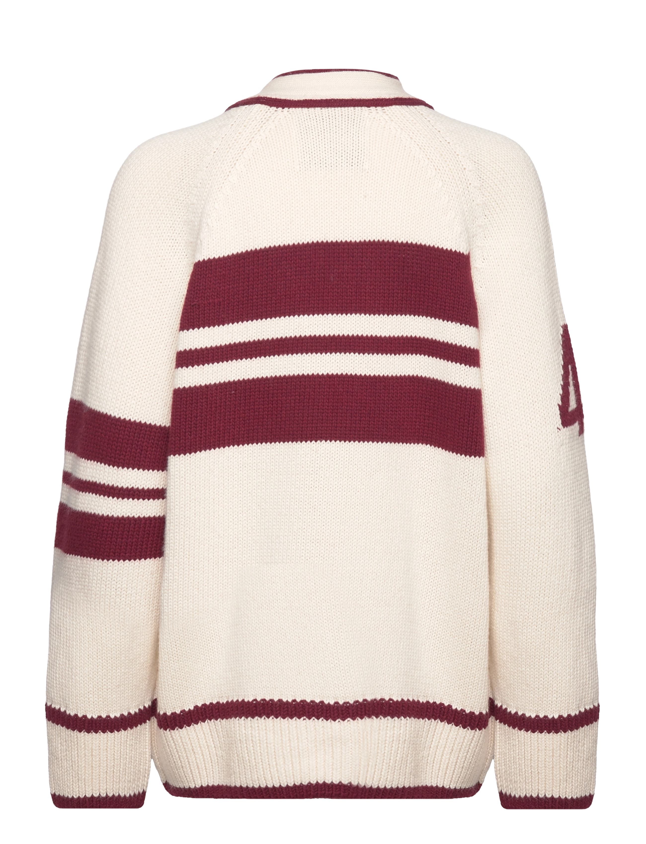 GANT - GANT VARSITY VNECK CARDIGAN - linen - 1