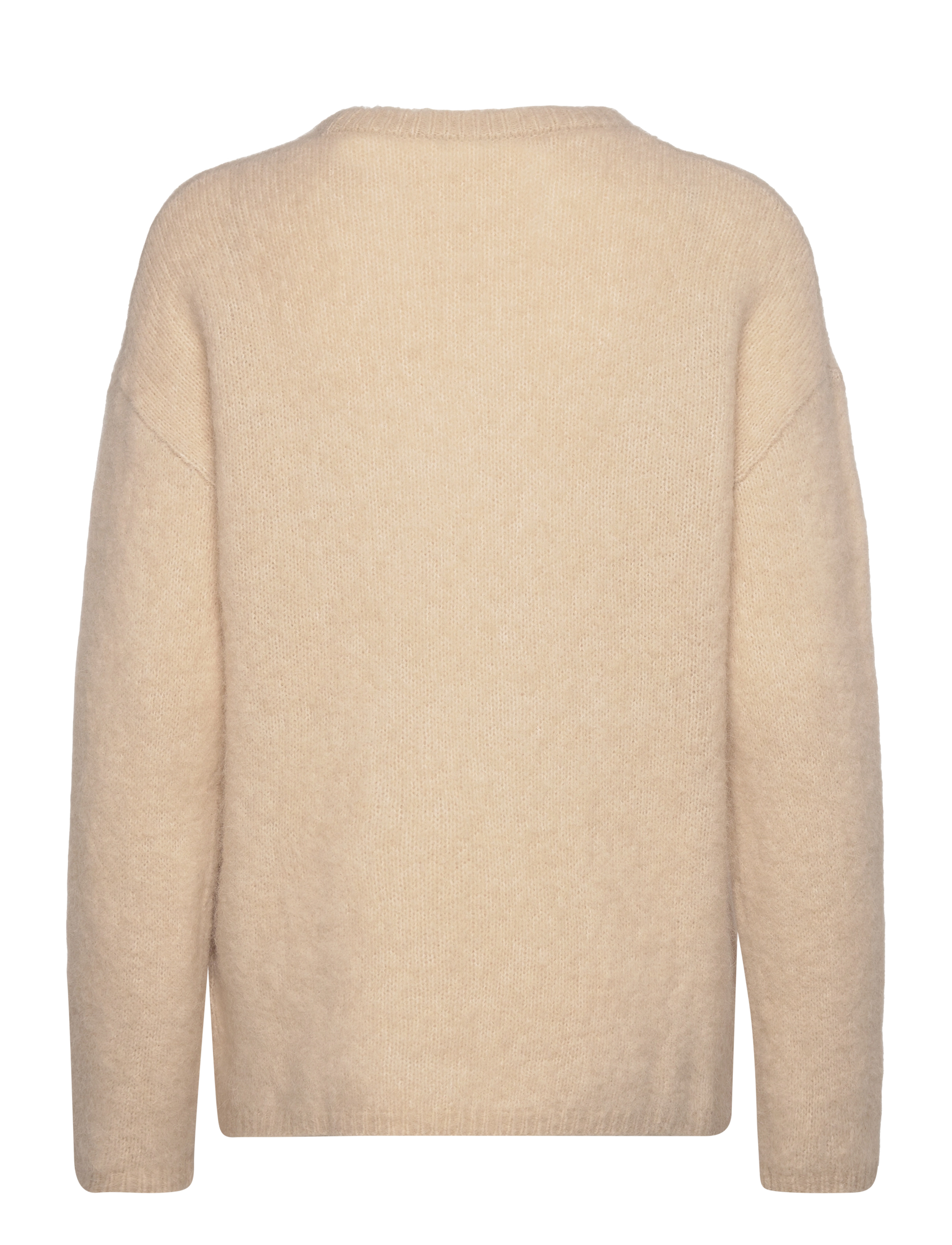 GANT - HAIRY TEXTURE C-NECK - soft oat - 1