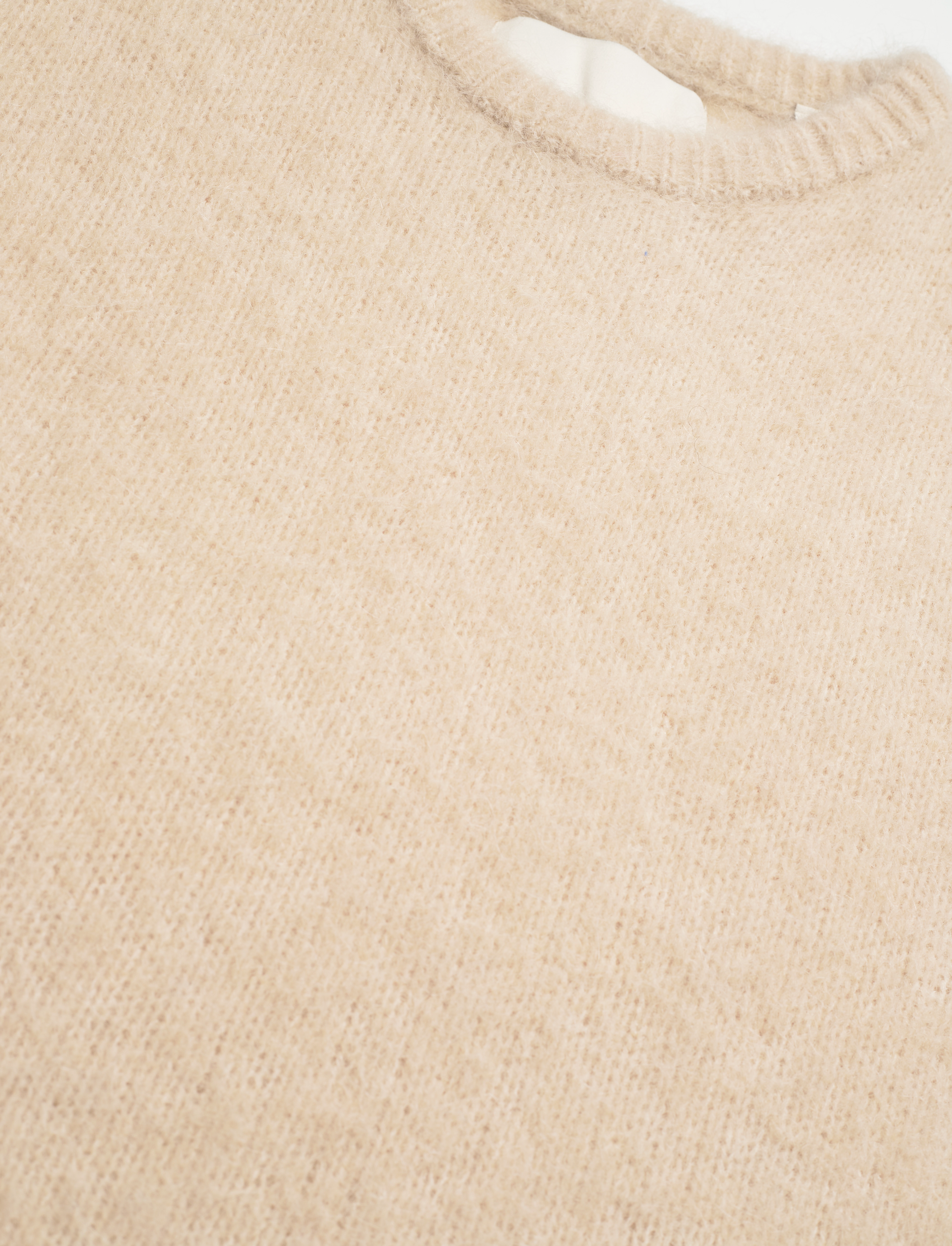 GANT - HAIRY TEXTURE C-NECK - soft oat - 2