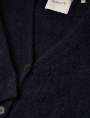 GANT - HAIRY TEXTURE V-NECK CARDIGAN - swetry rozpinane - evening blue - 2
