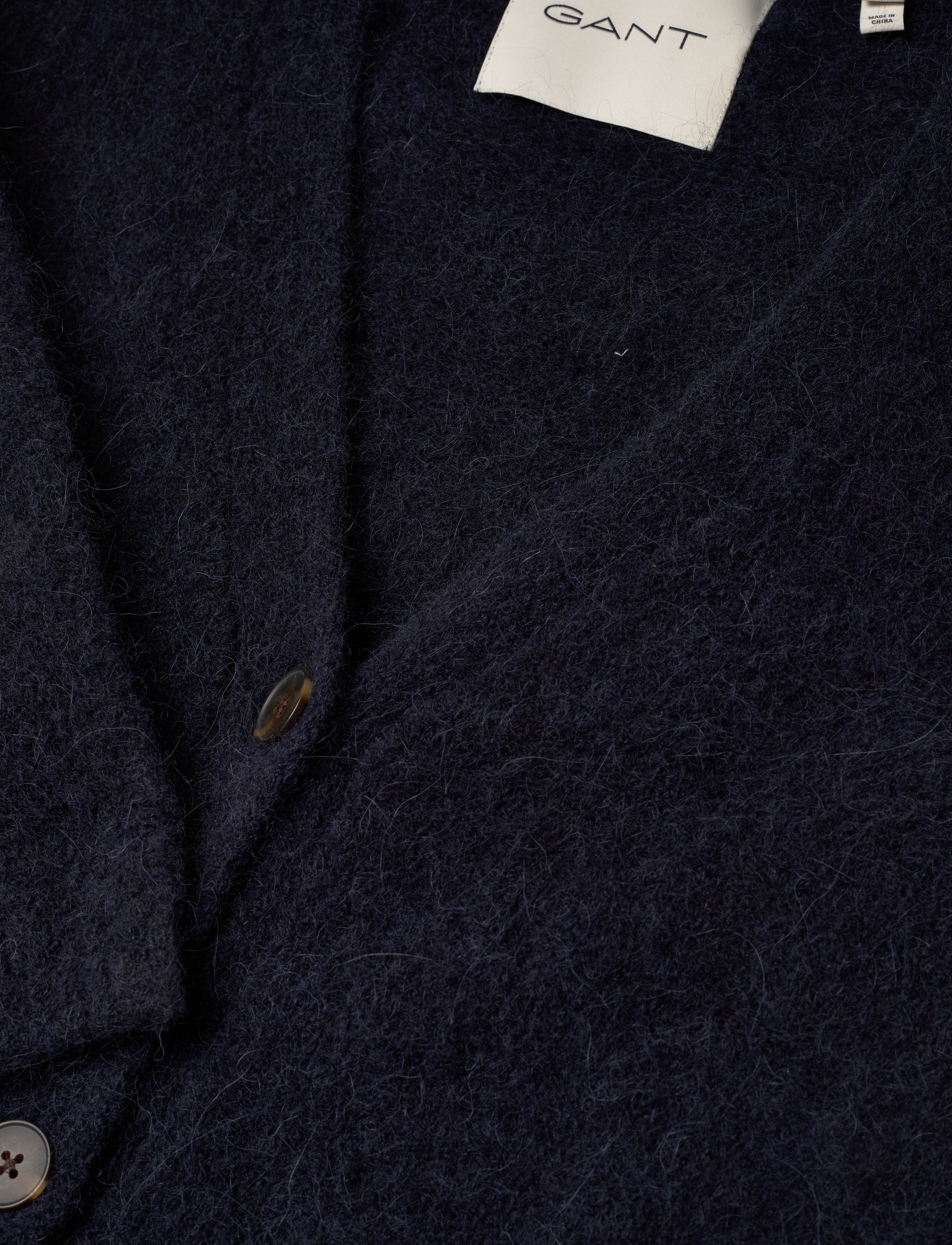 GANT - HAIRY TEXTURE V-NECK CARDIGAN - evening blue - 2