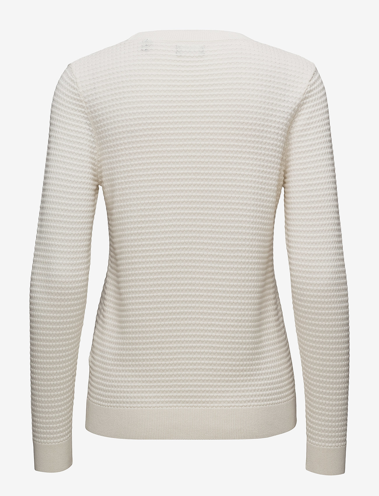 GANT - O1. PIQUE TEXTURED CREW - eggshell - 1
