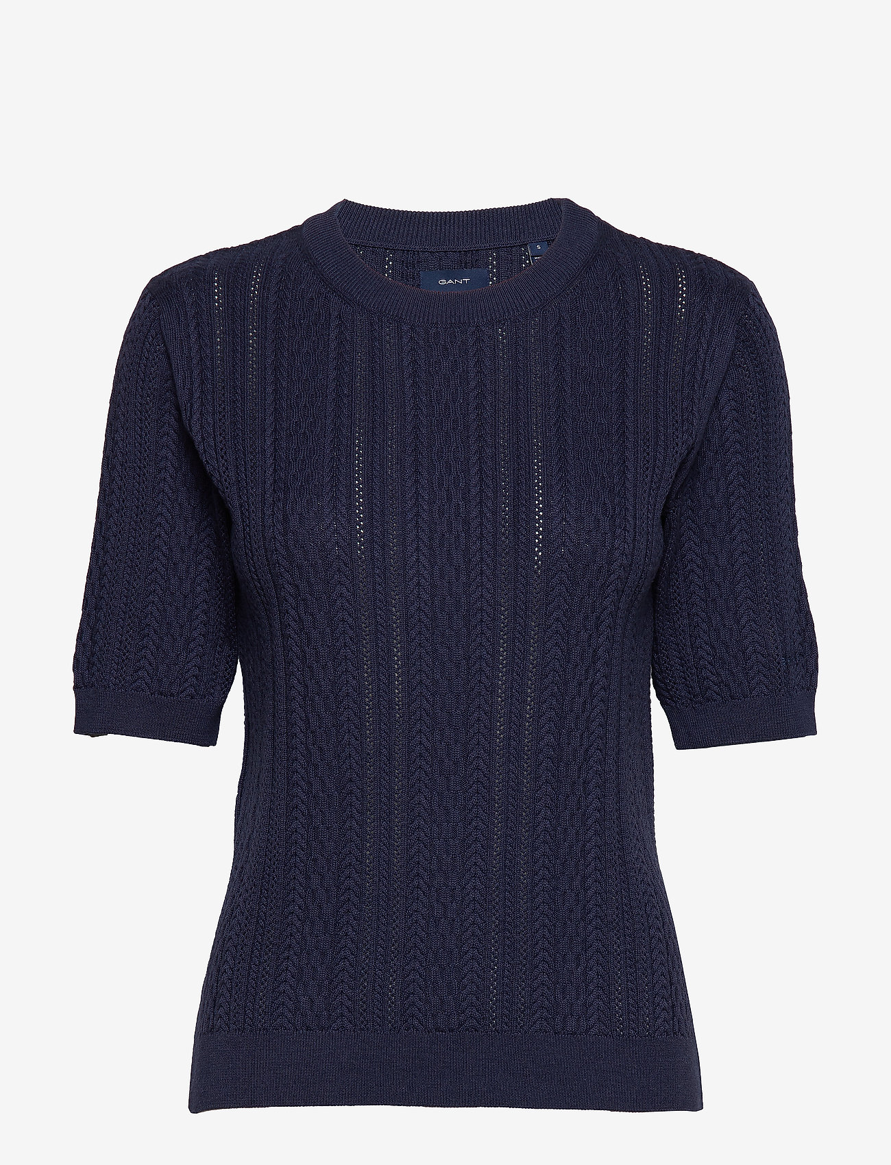 GANT - D1. PP POINTELLE CABLE CREW - persian blue - 0