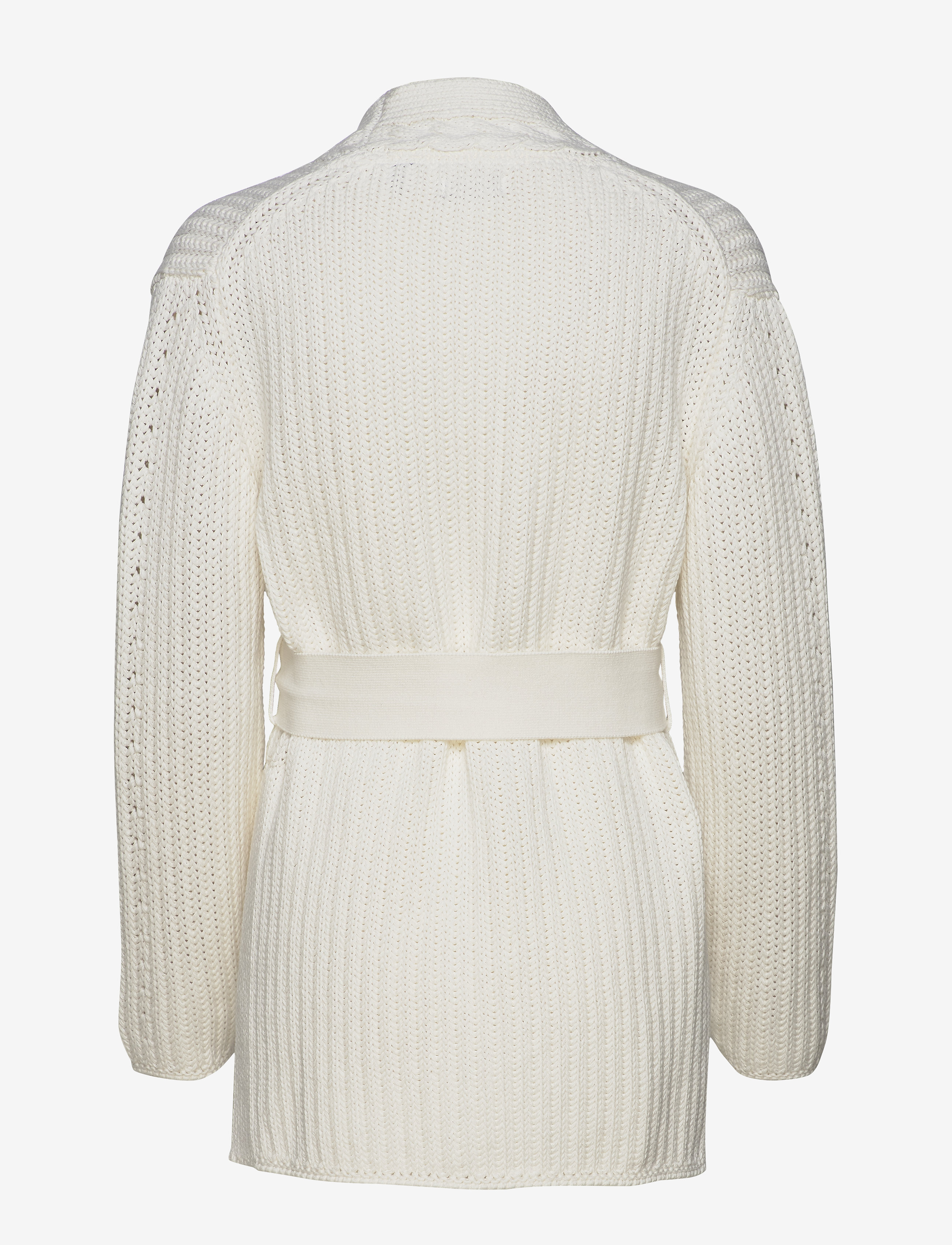GANT - D1. RIBBED COTTON CARDIGAN - eggshell - 1