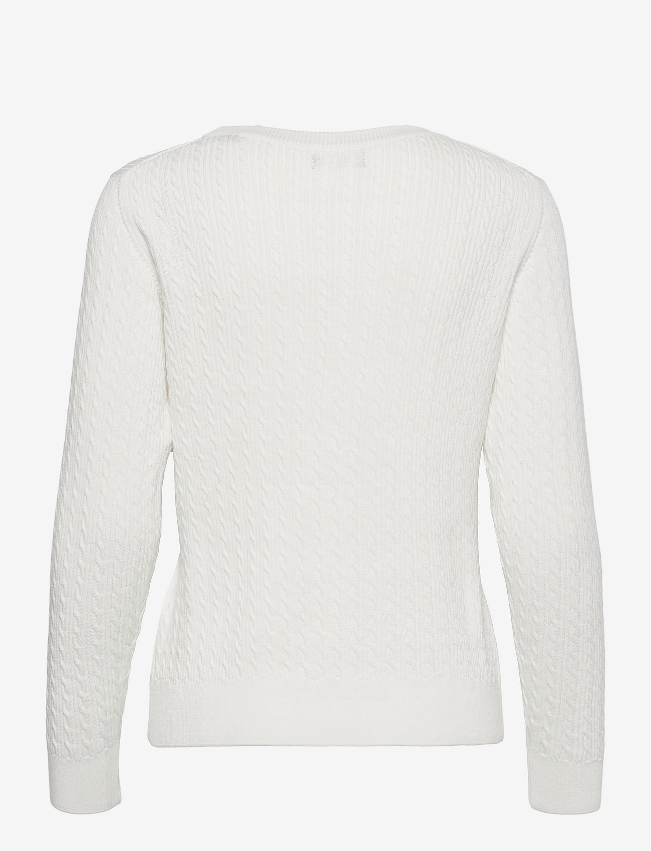 GANT - CABLE C NECK - eggshell - 1