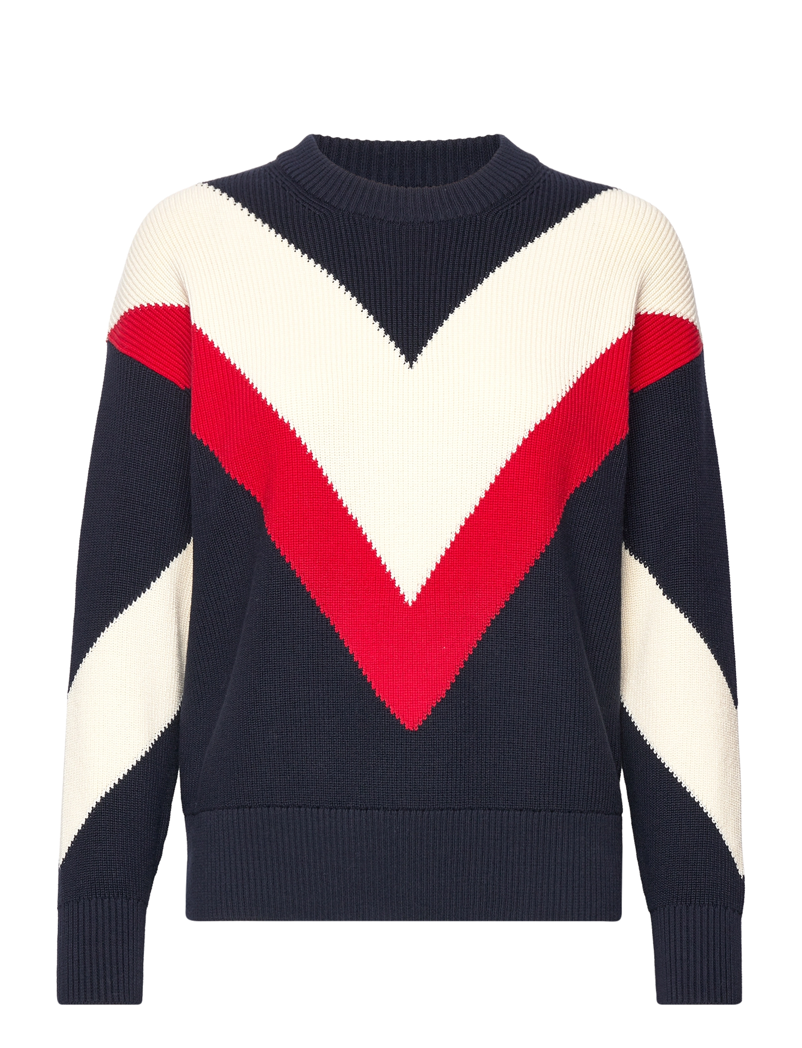 GANT - D1. COLOR BLOCK C-NECK - evening blue - 0