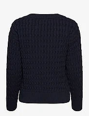 GANT - COTTON TEXTURE V-NECK - sweaters - evening blue - 1
