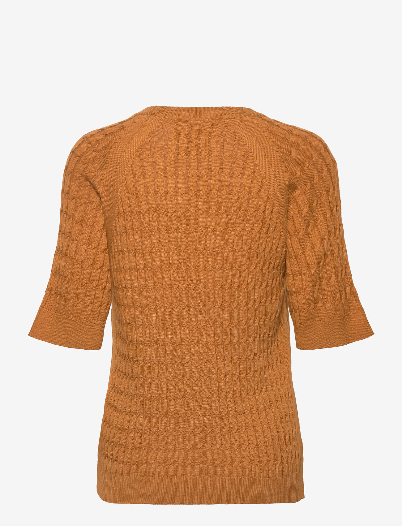 GANT - CABLE SS C-NECK - cinnamon brown - 1
