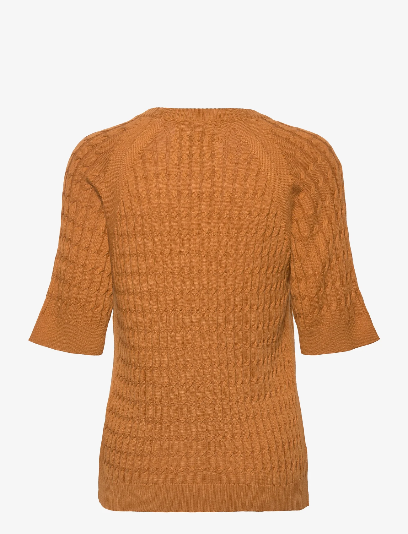 GANT - CABLE SS C-NECK - pullover - cinnamon brown - 1