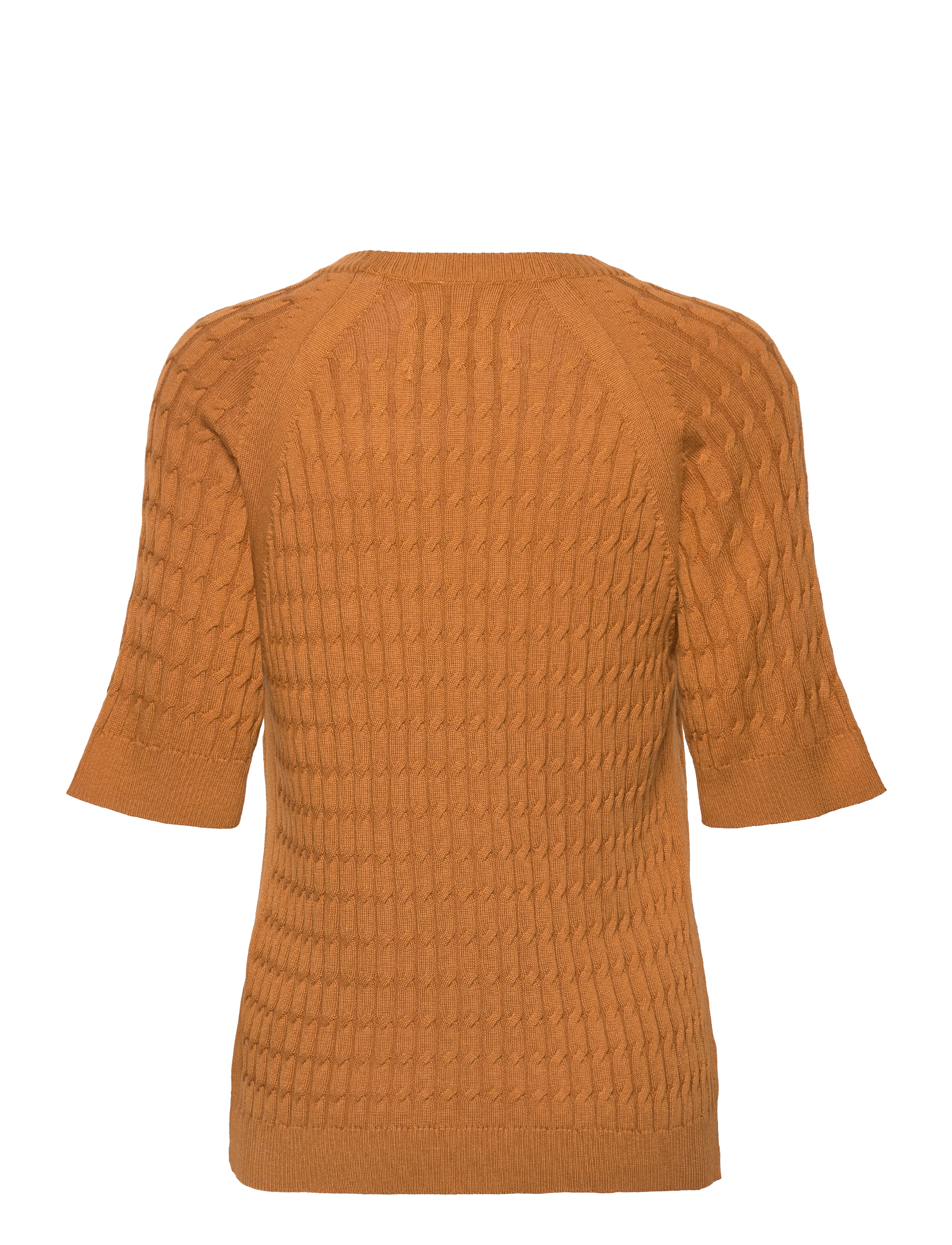 GANT - CABLE SS C-NECK - cinnamon brown - 1