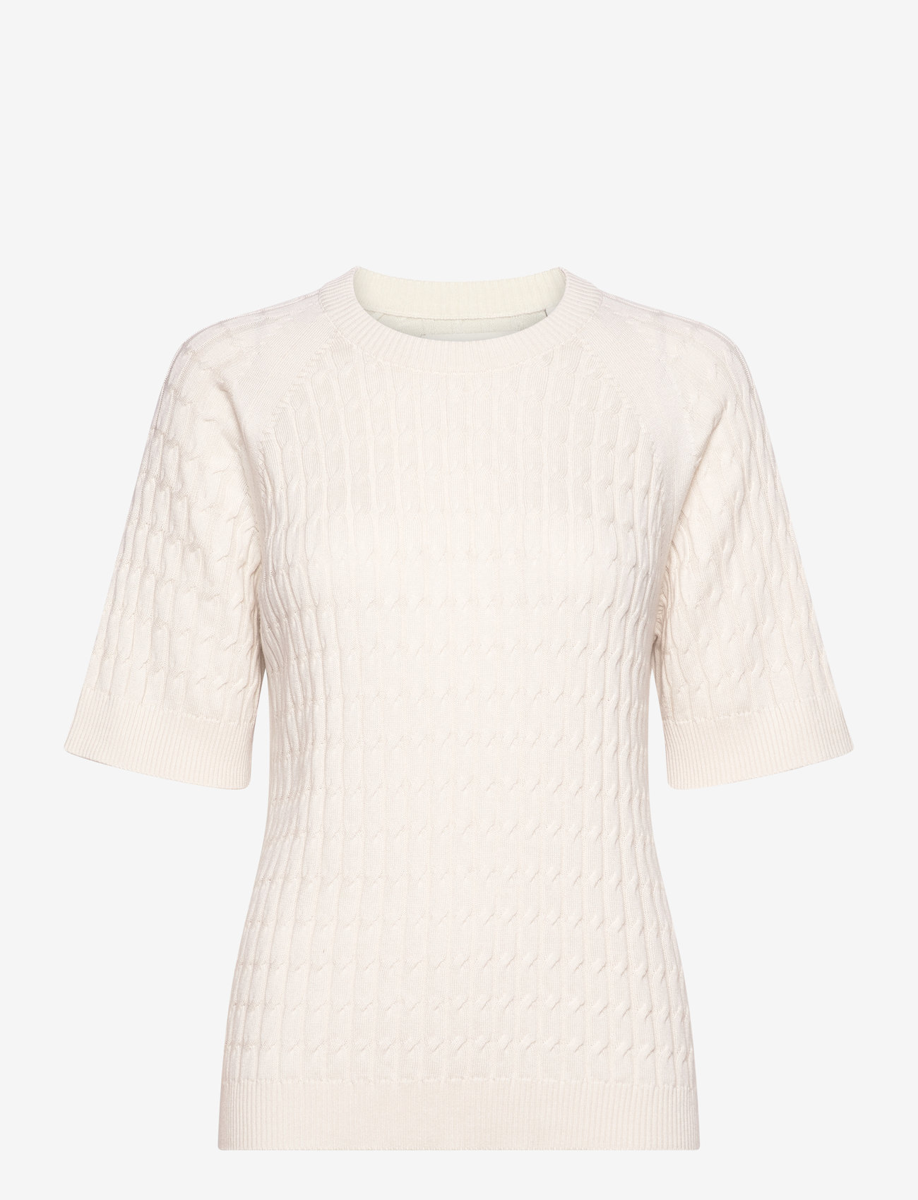 GANT - CABLE SS C-NECK - cream - 0
