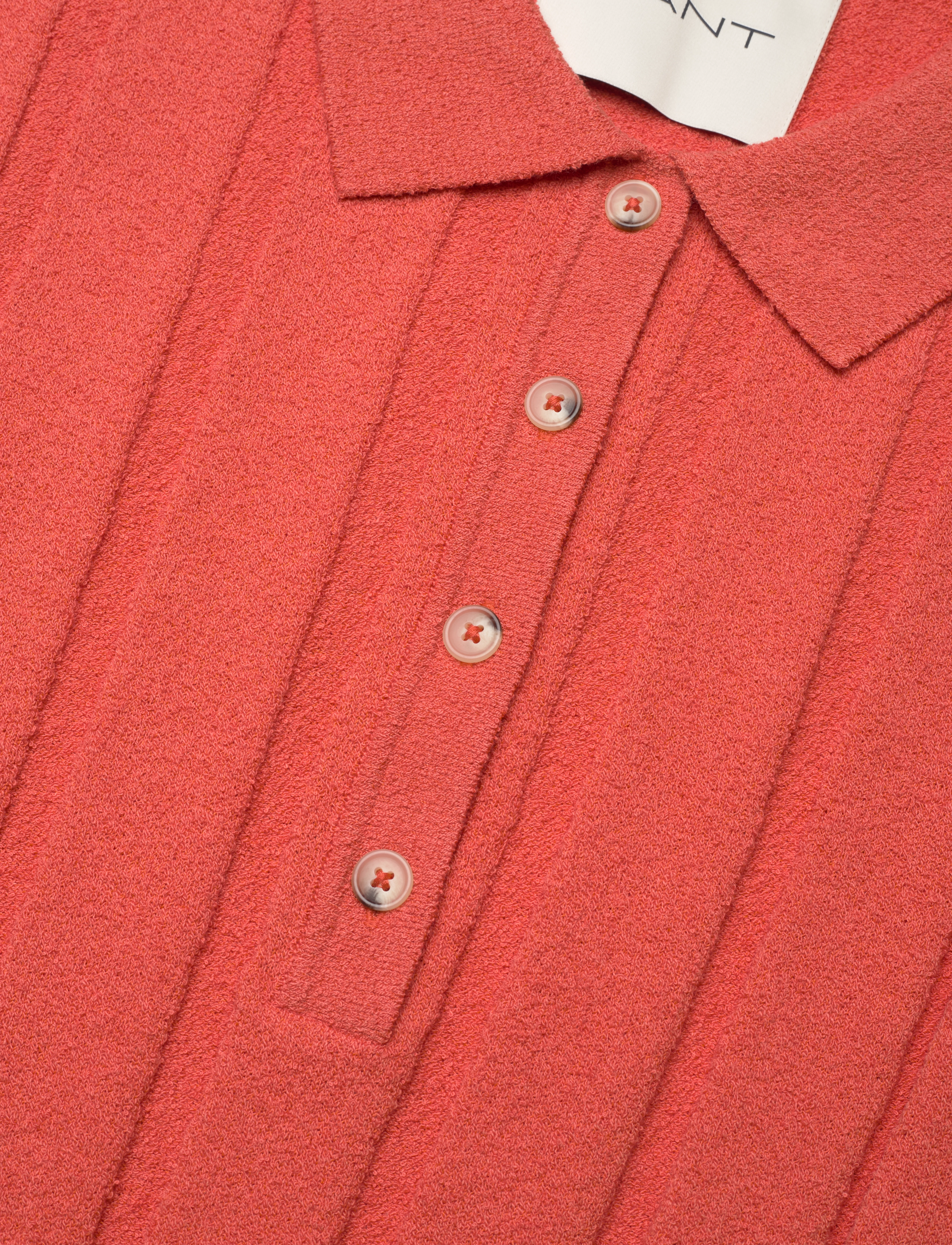 GANT - TERRY RIB POLO - grapefruit orange - 2