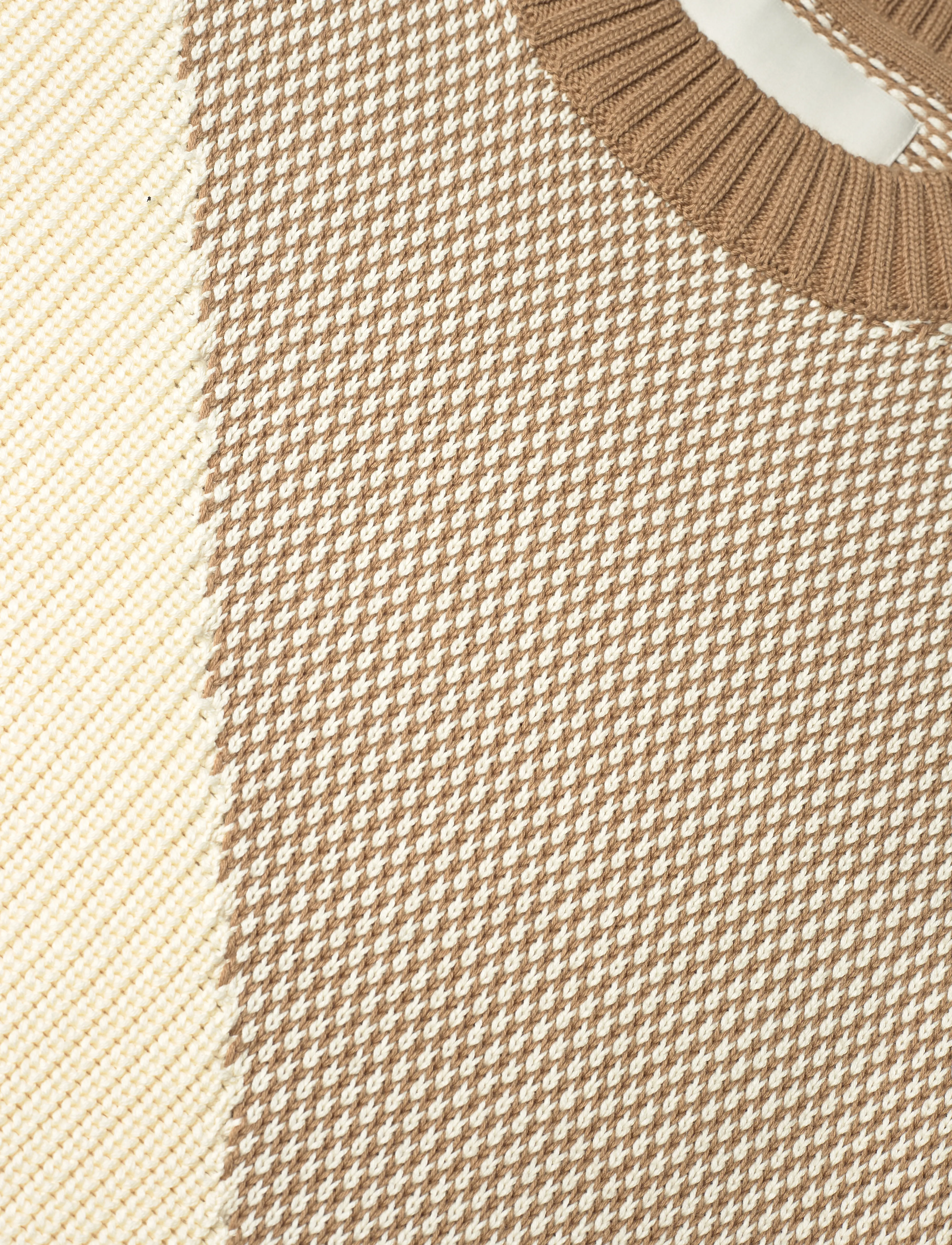 GANT - COLOUR BLOCK COTTON C-NECK - warm khaki - 2
