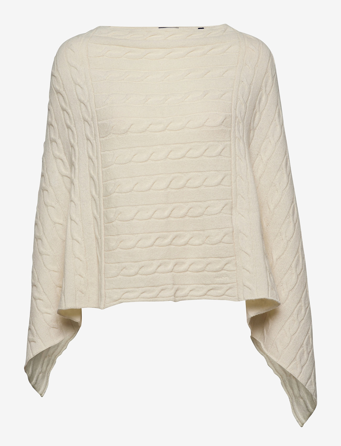 GANT - D2. LAMBSWOOL CABLE PONCHO - cream - 0