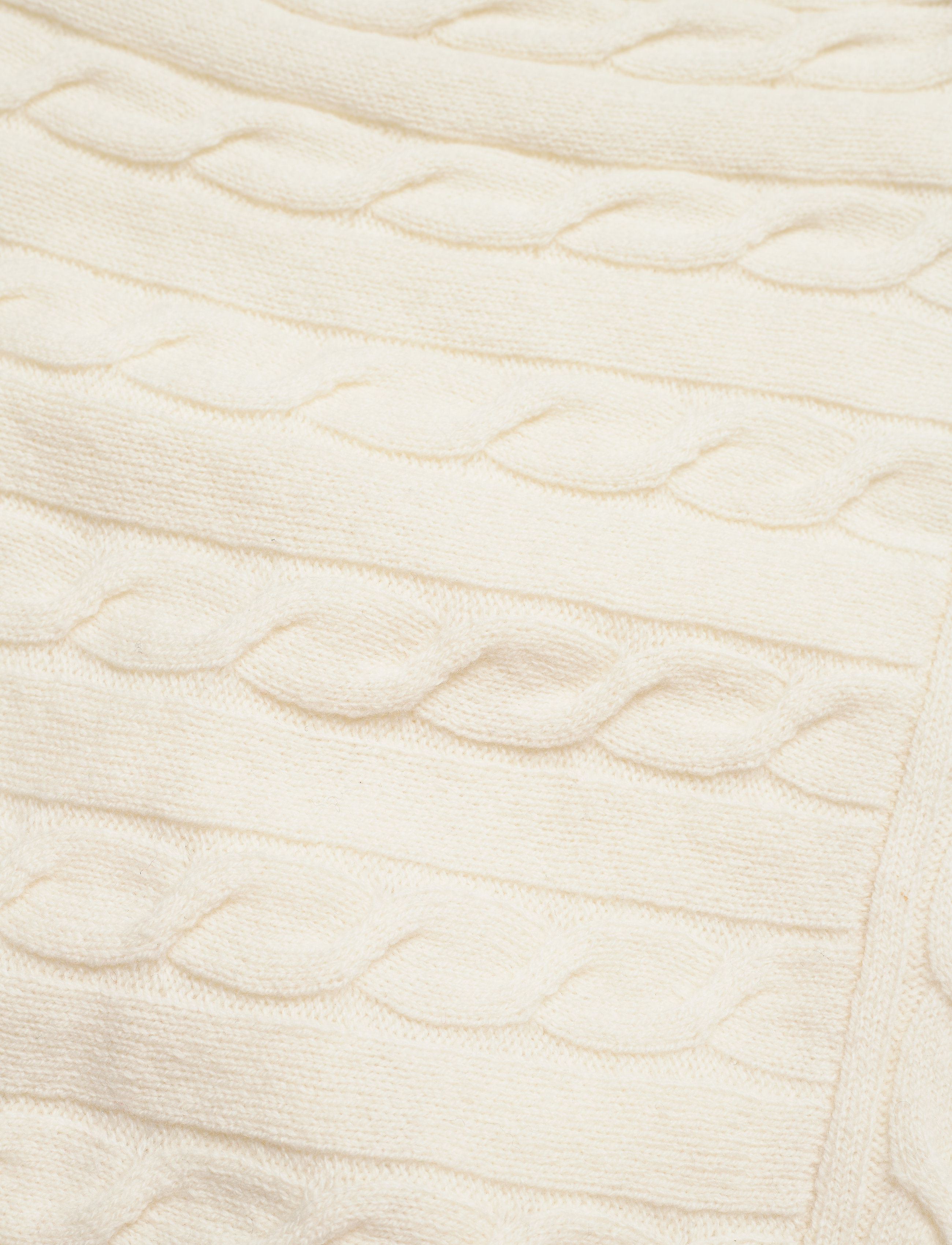 GANT - D2. LAMBSWOOL CABLE PONCHO - cream - 2