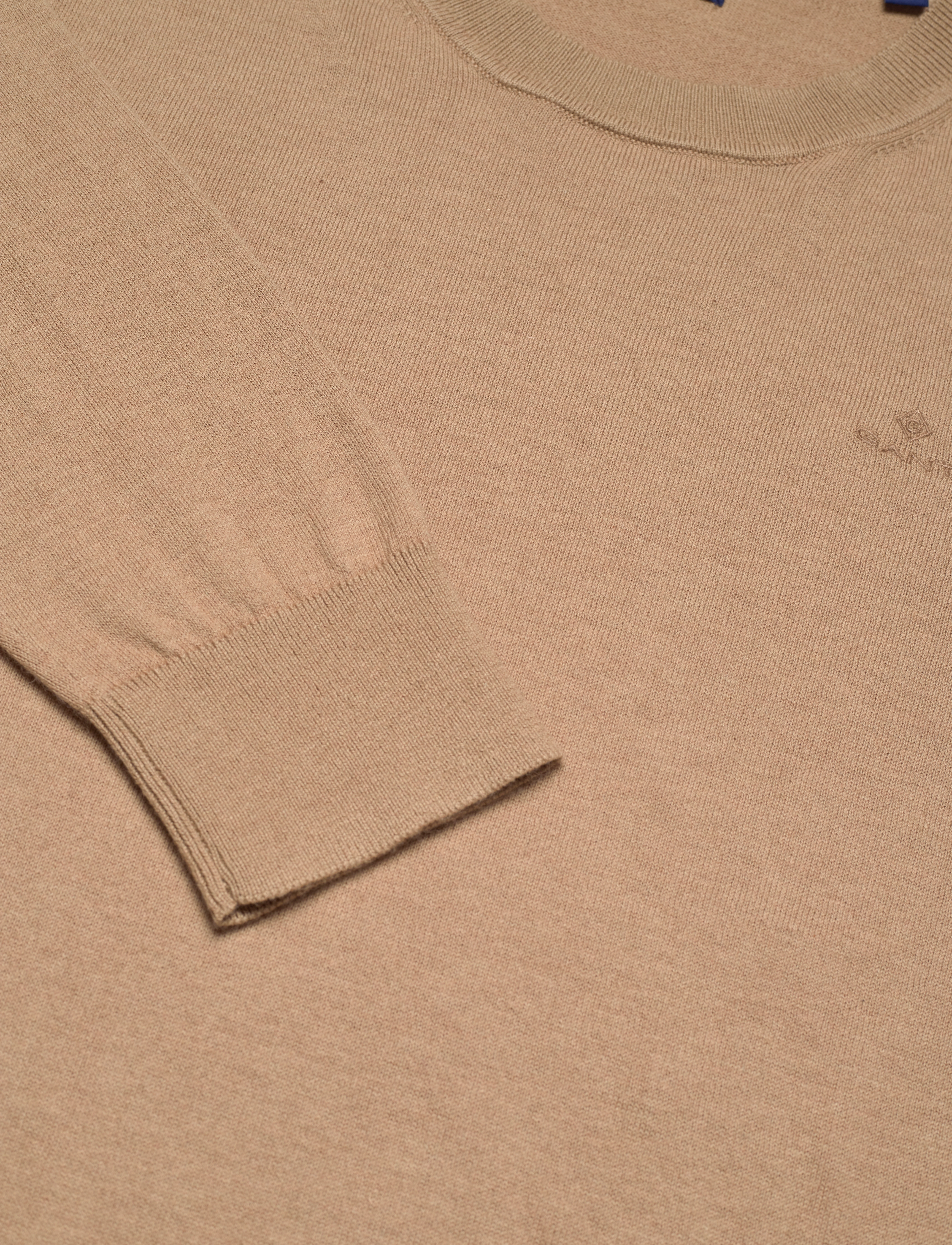 GANT - D1. COTTON CASHMERE C-NECK - dark khaki - 3