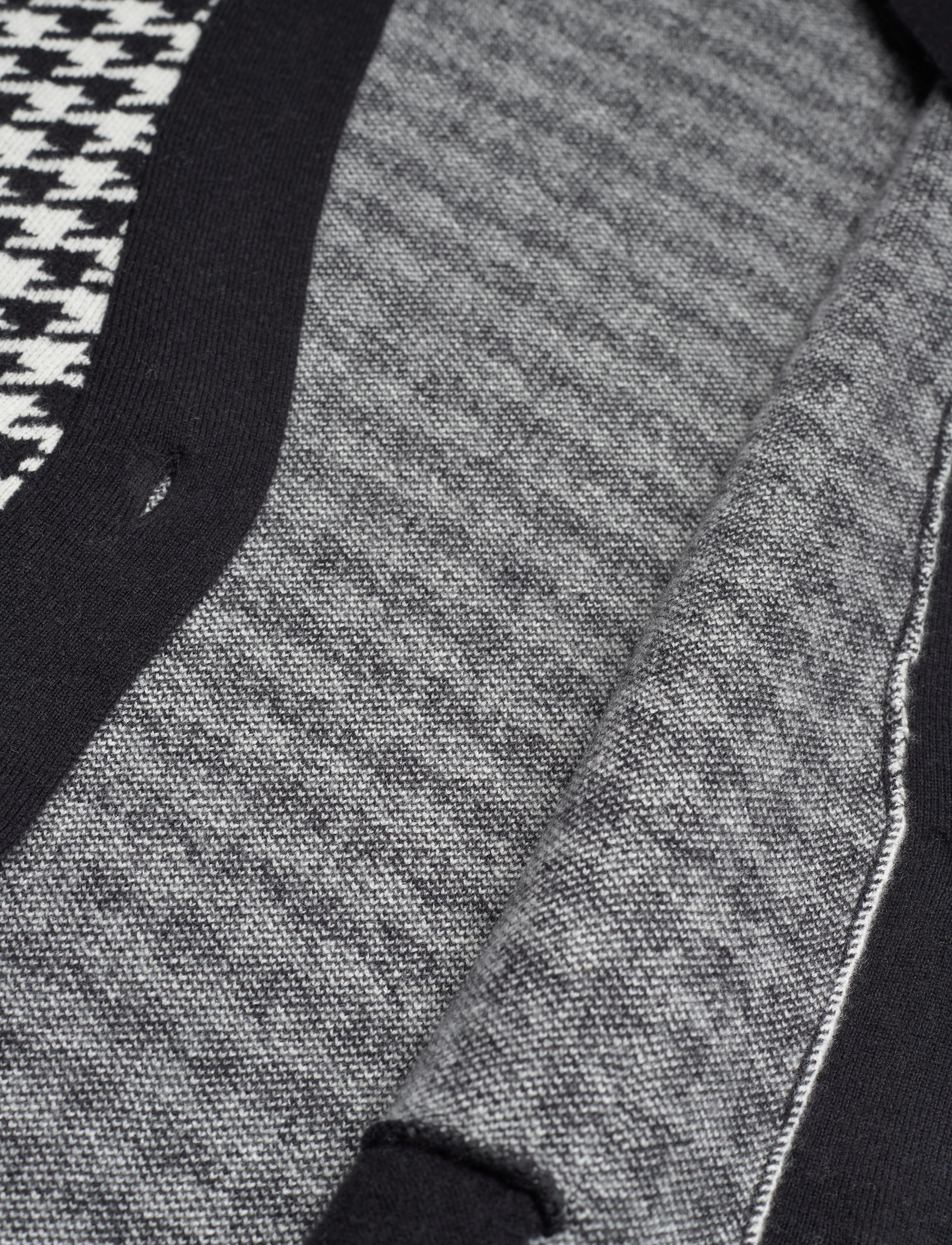 GANT - D1. HOUNDSTOOTH OVERSIZED CARDIGAN - ebony black - 4