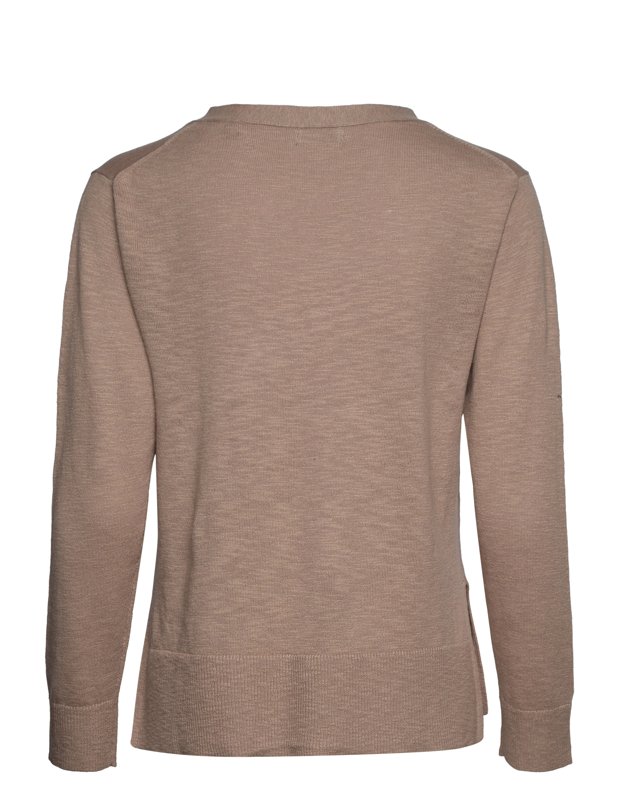 GANT - LINEN-BLEND V-NECK - horn beige - 1