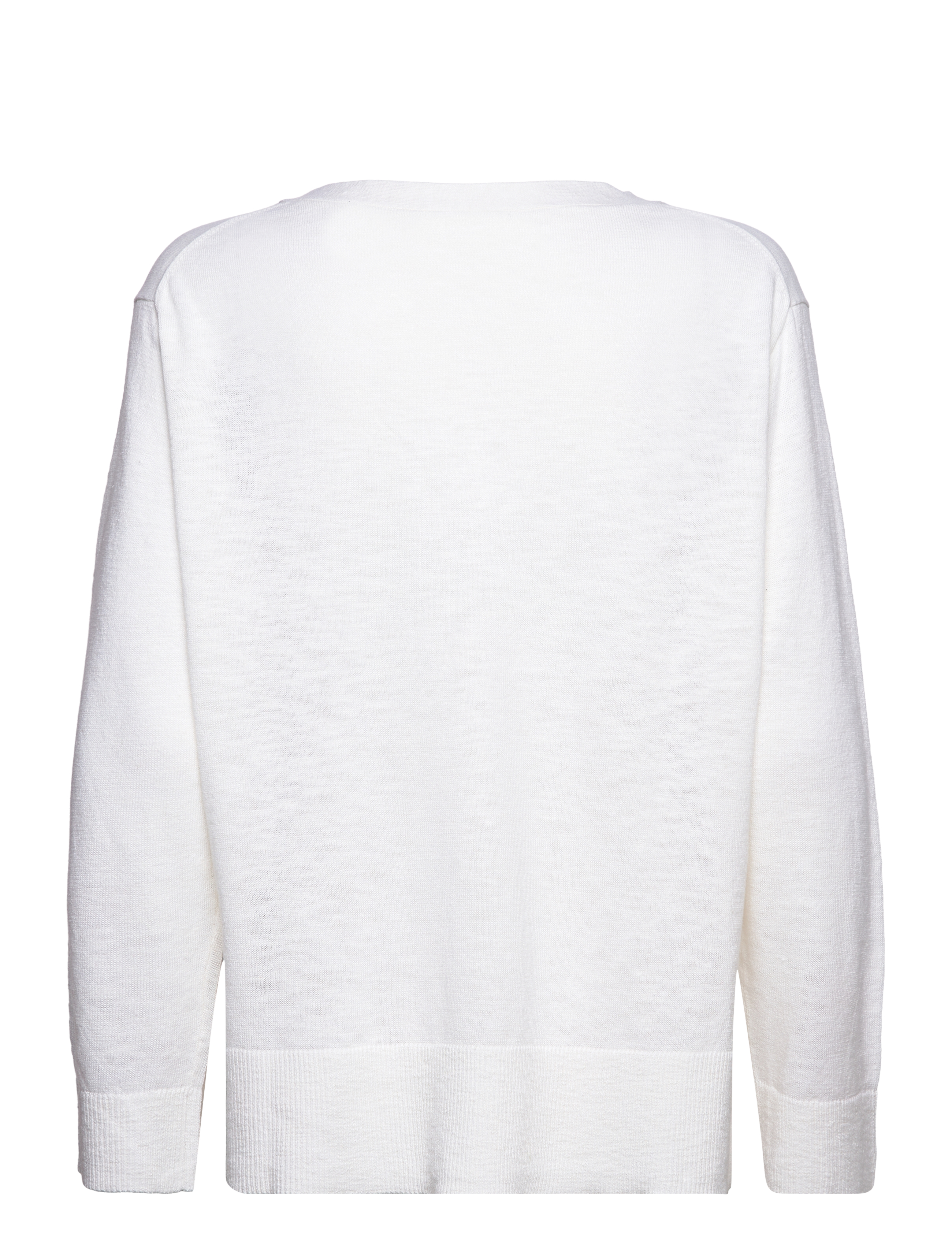 GANT - LINEN-BLEND V-NECK - white - 1