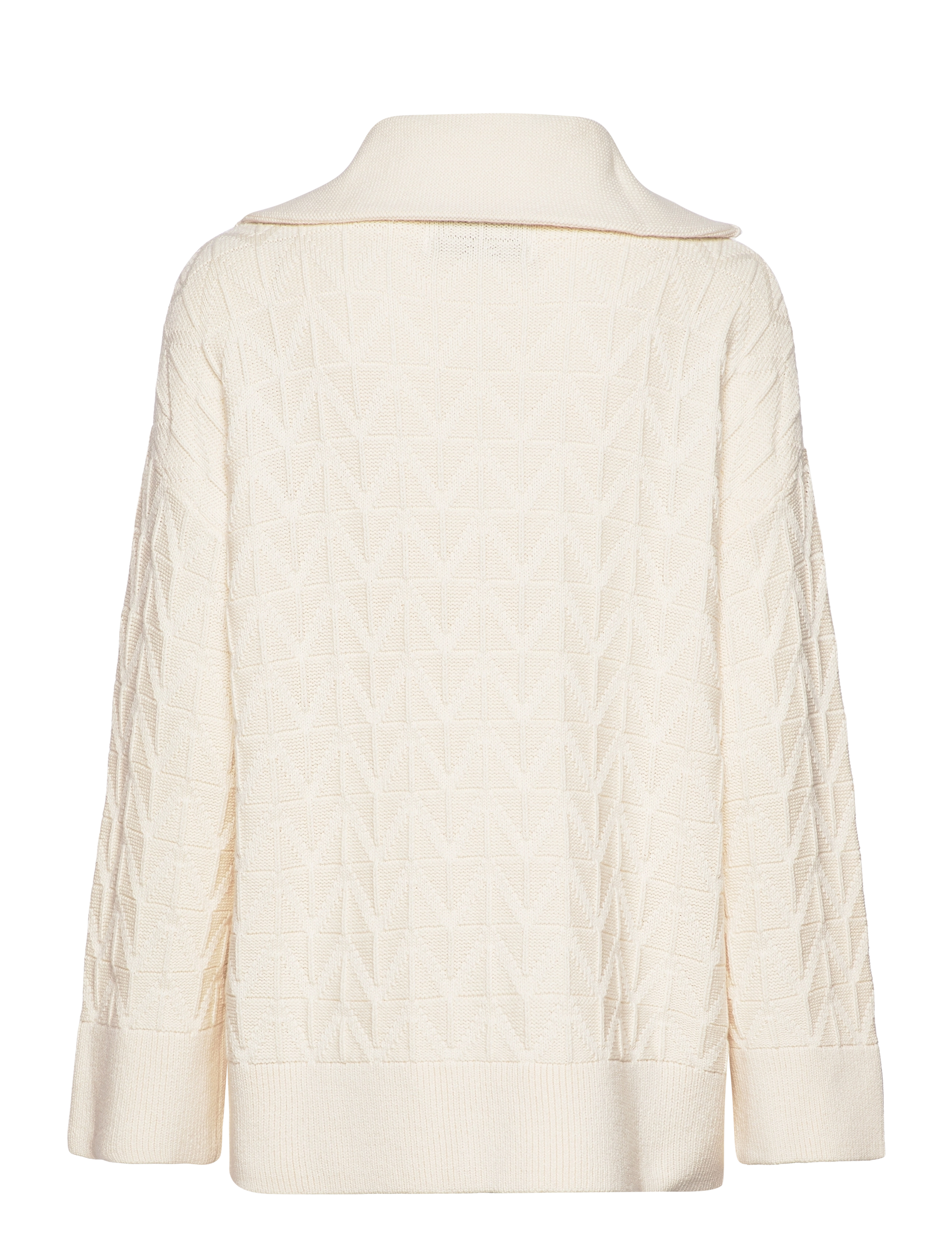 GANT - HERRINGBONE HALF ZIP - cream - 1