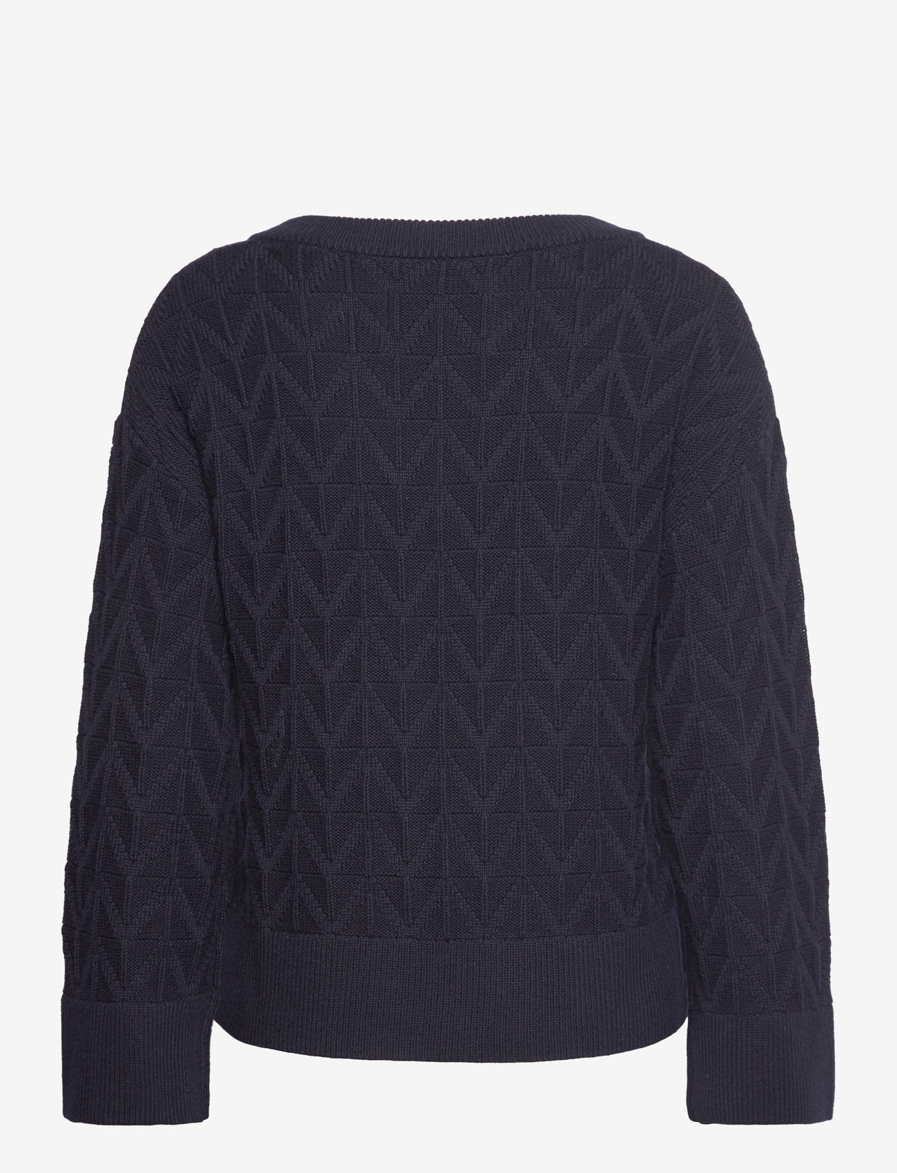 GANT - HERRINGBONE V-NECK - evening blue - 2