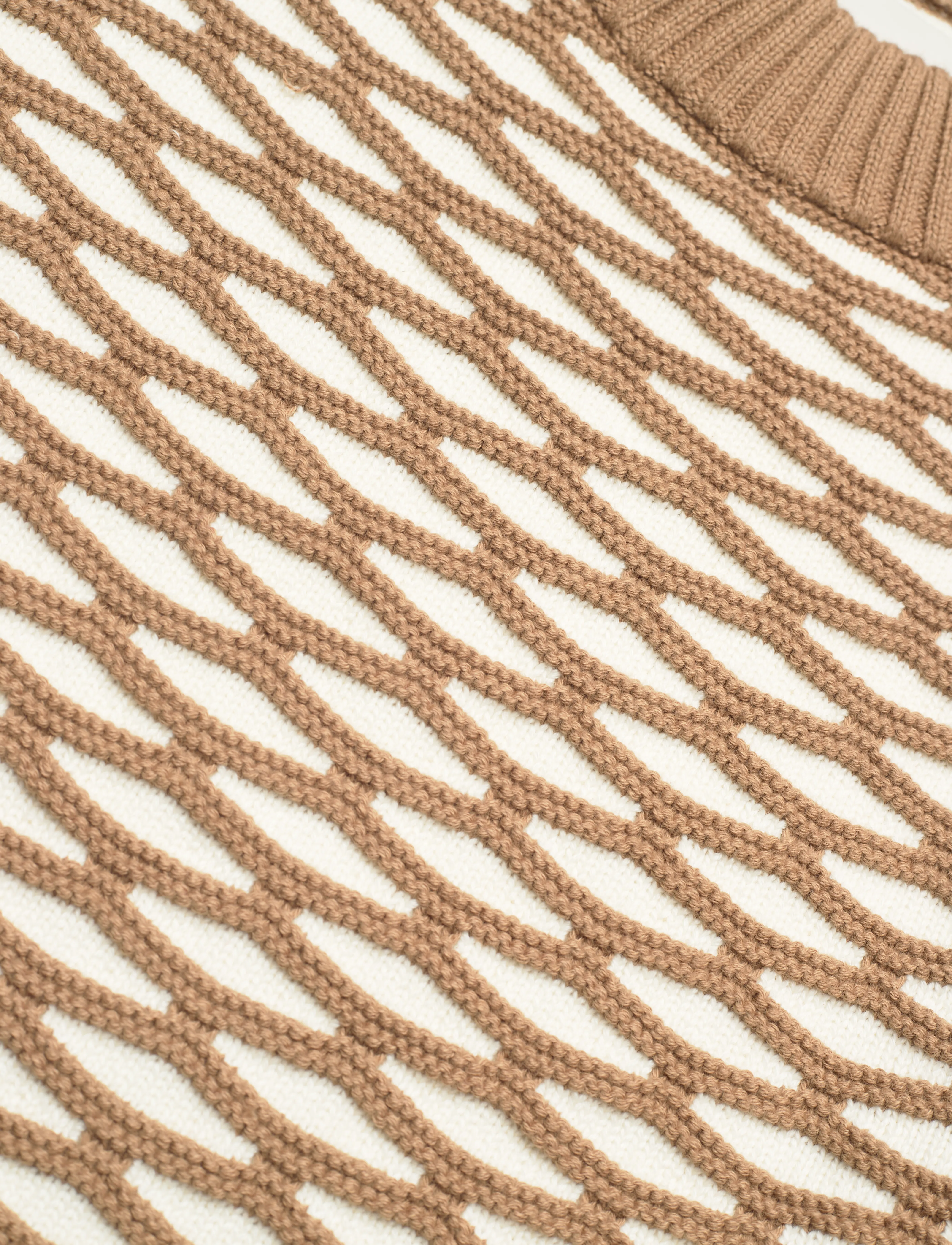 GANT - INTARSIA C-NECK - warm khaki - 2