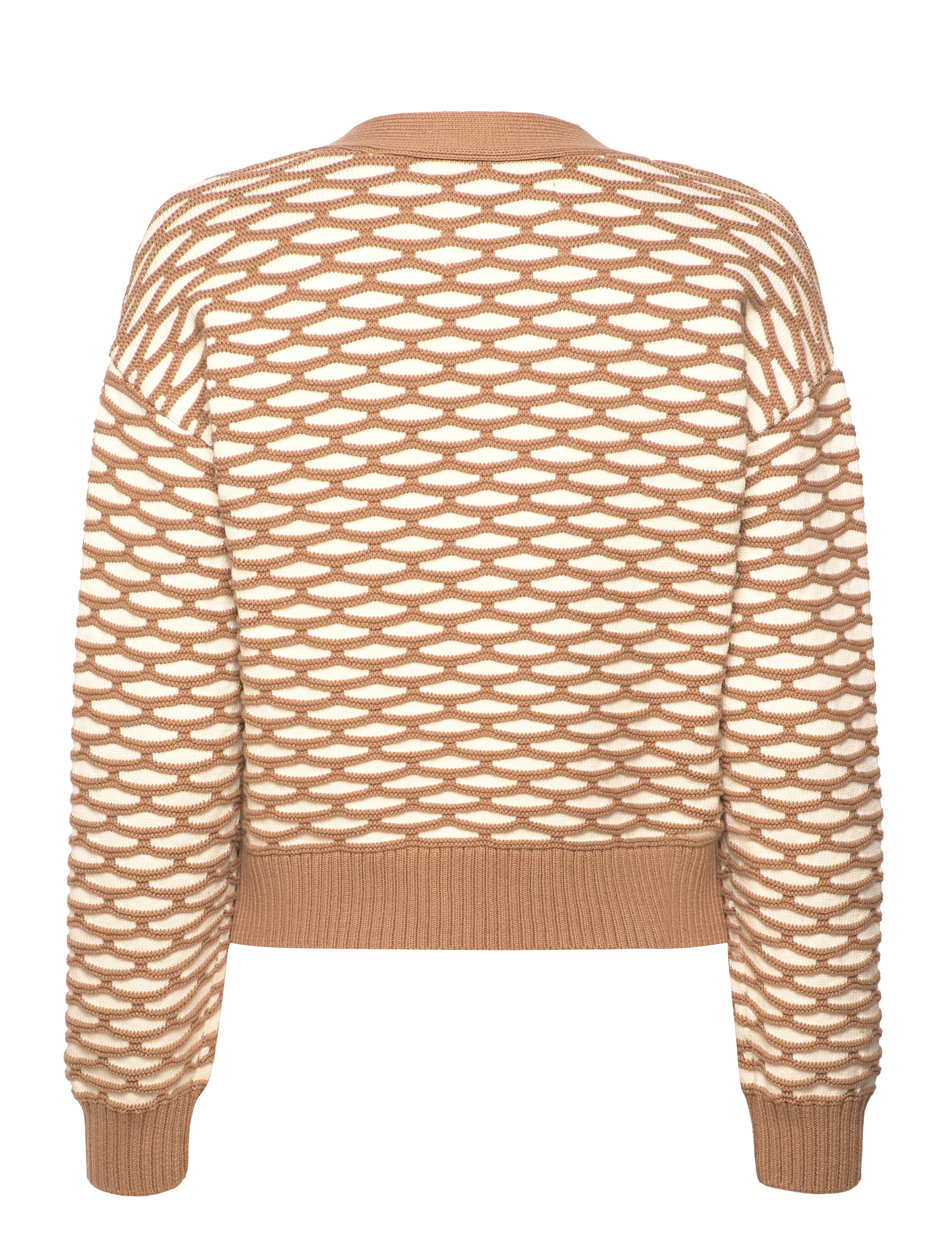 GANT - INTARSIA CARDIGAN - warm khaki - 1