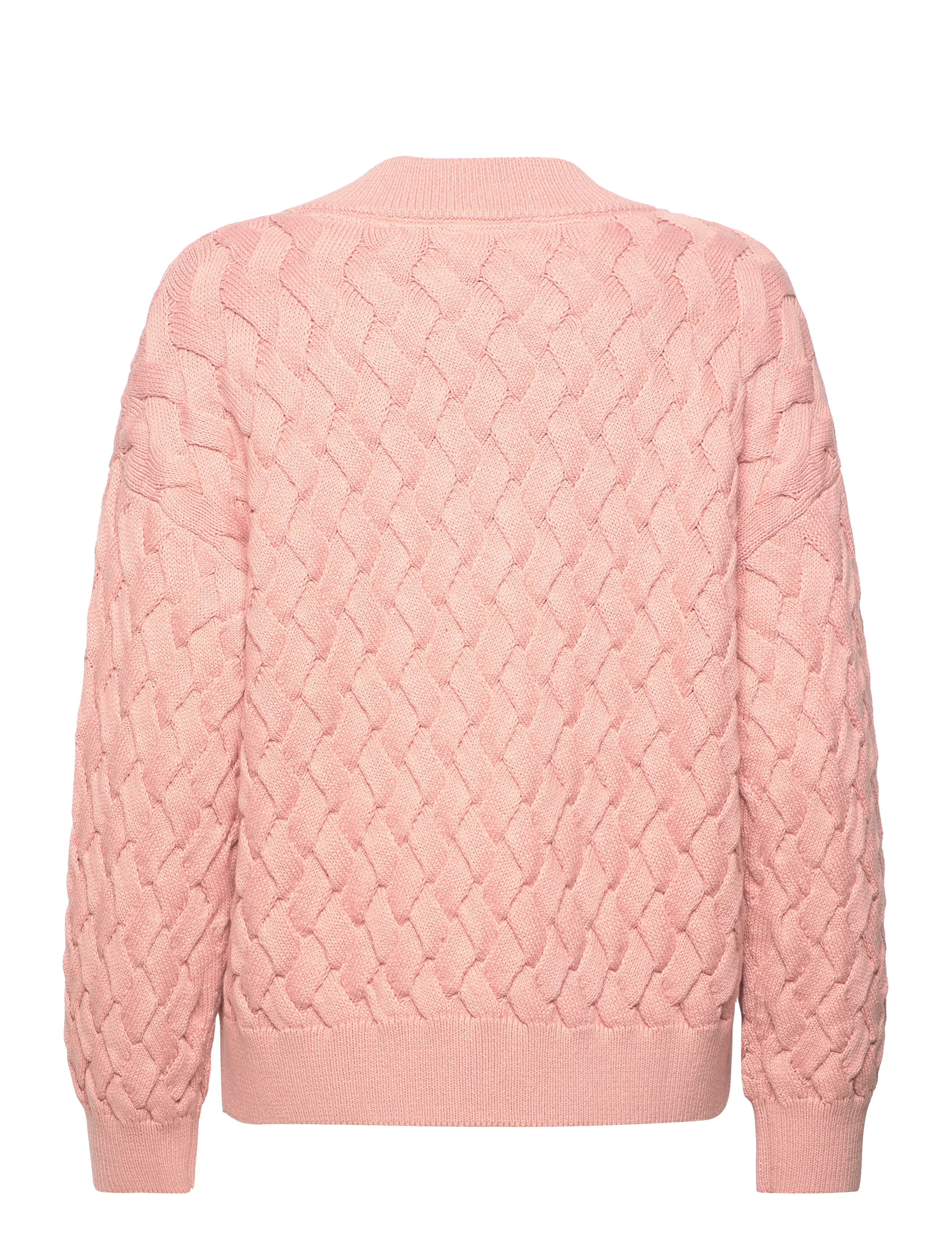 GANT - TEXTURED COTTON V-NECK - dusty rose - 1