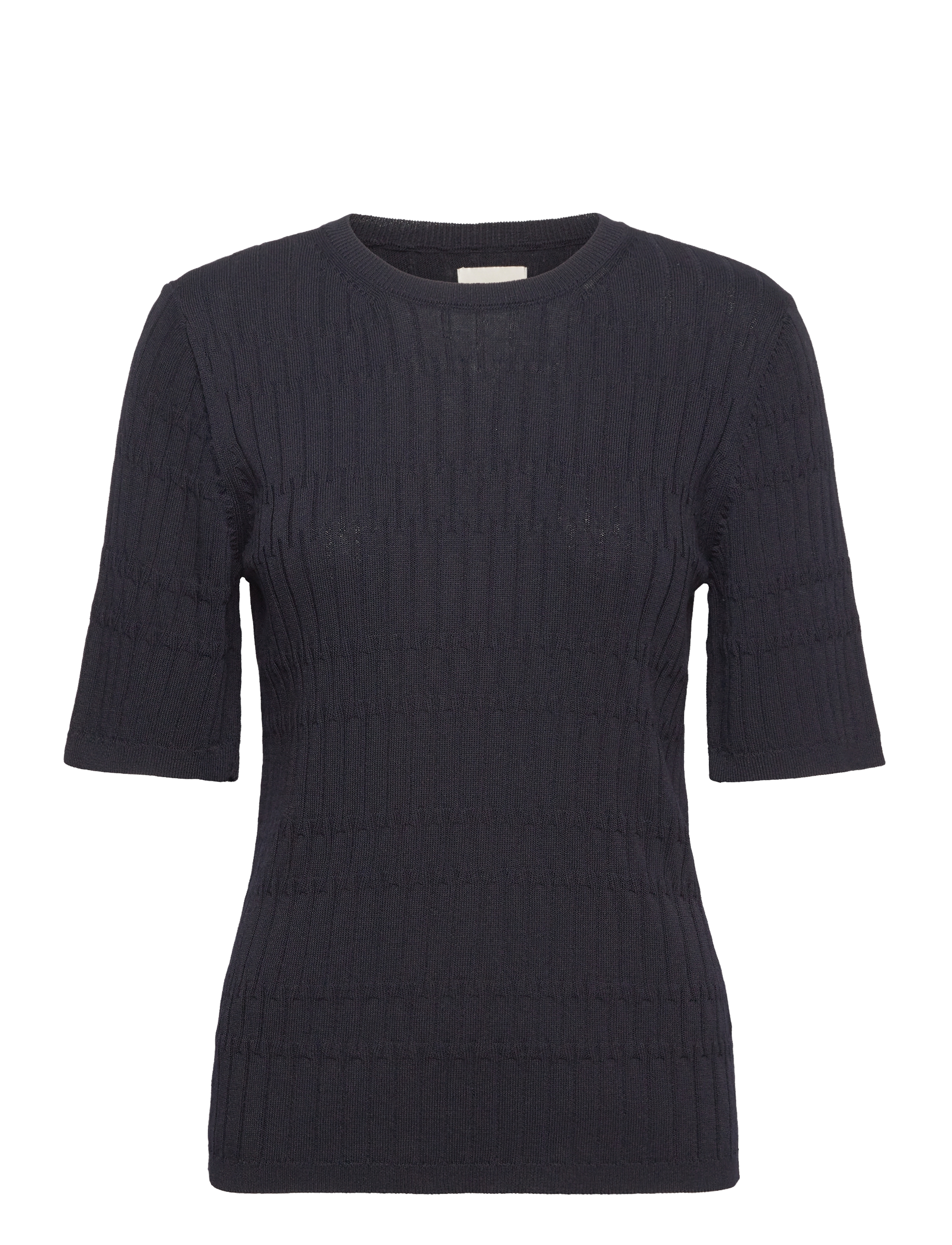 Gant TEXTURED SHORT SLEEVE C-NECK - Motetrender - EVENING BLUE / navy