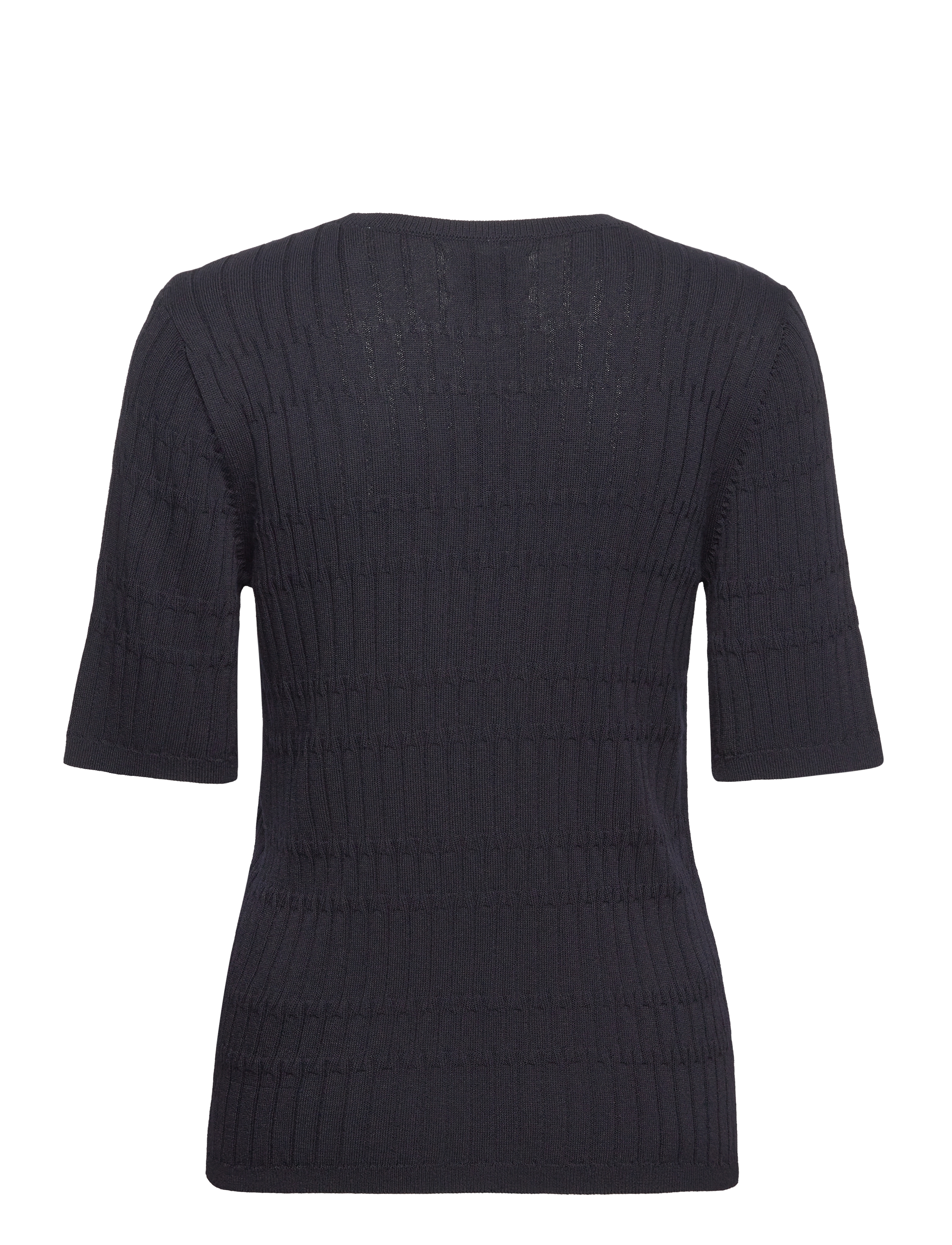 Gant - TEXTURED SHORT SLEEVE C-NECK - evening blue - 2