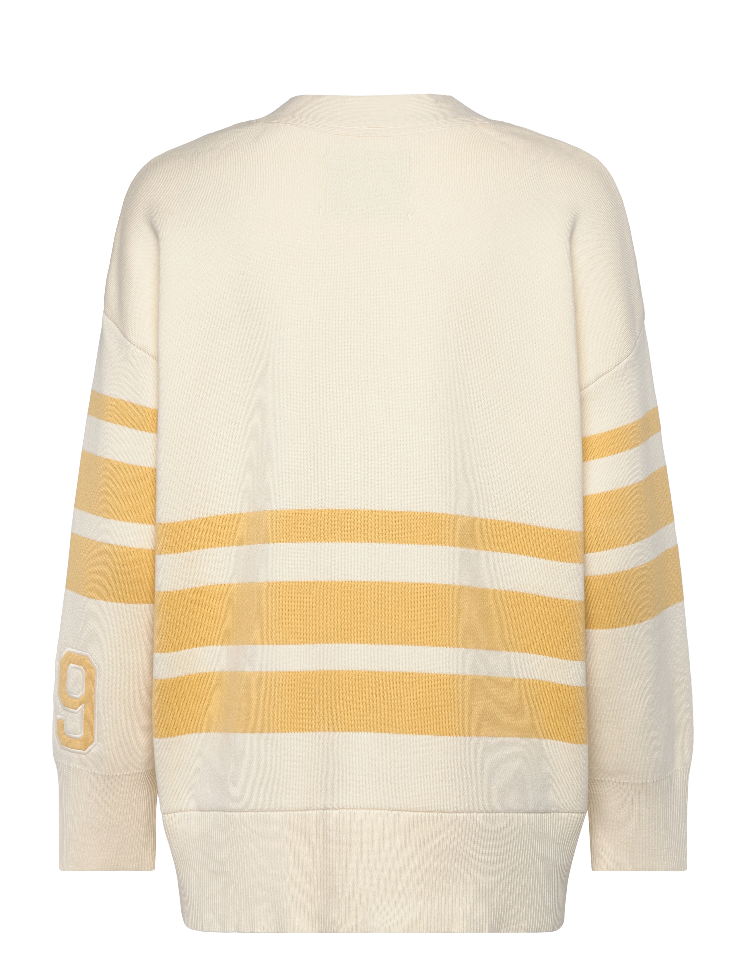 GANT - GANT VARSITY V-NECK CARDIGAN - cream - 3