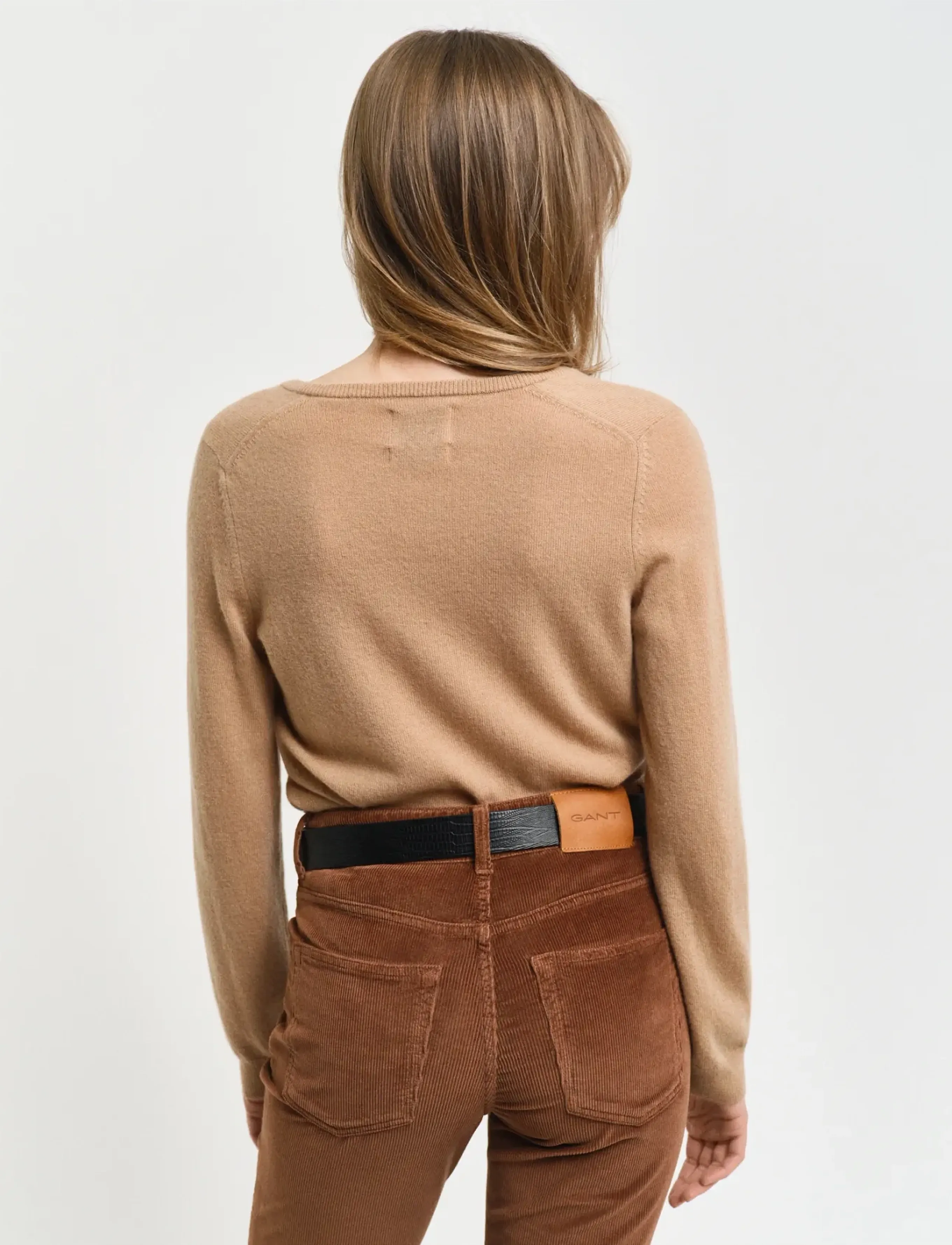 Gant - EXTRAFINE LAMBSWOOL BLEND V-NECK - pullover - caramel beige - 2