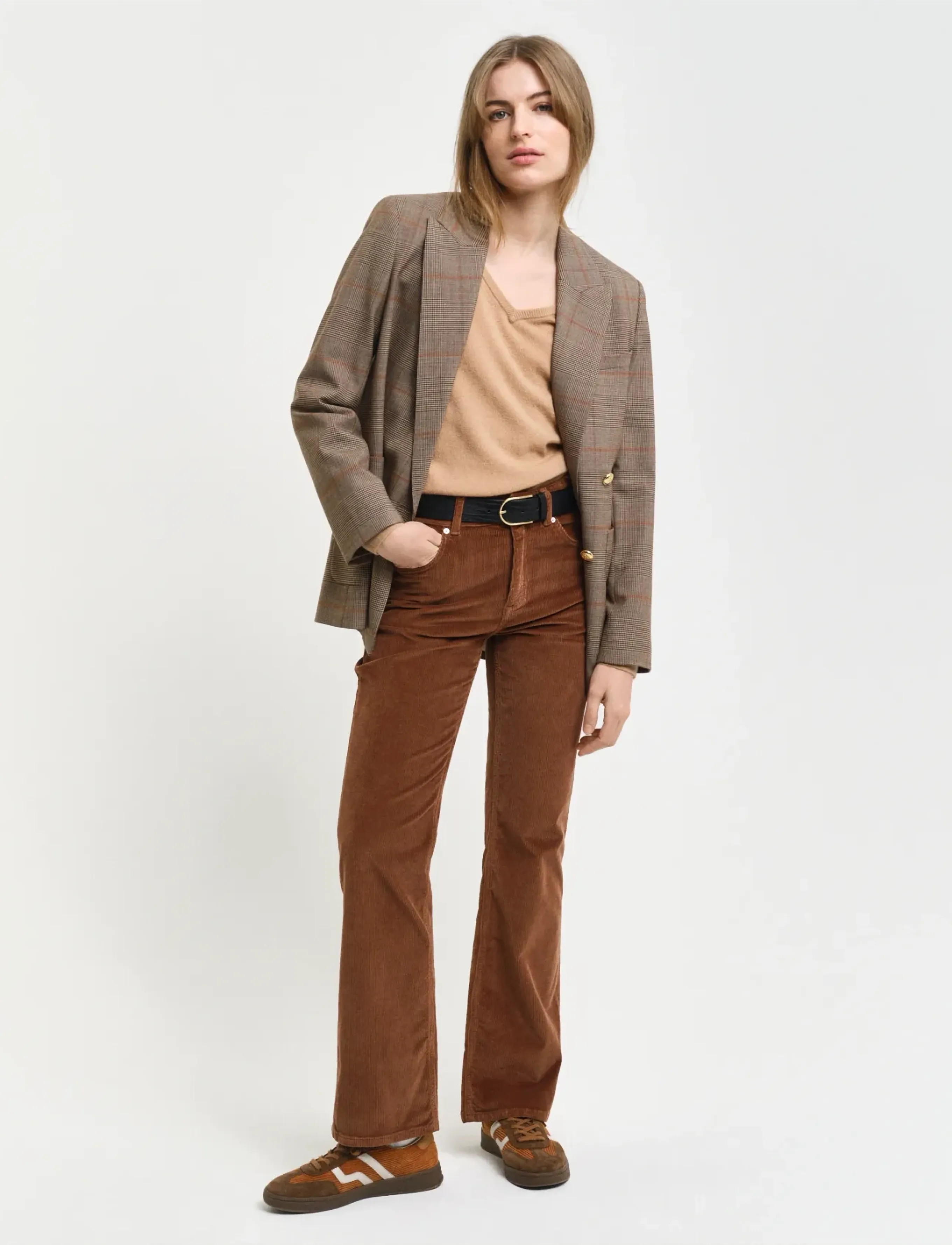 Gant - EXTRAFINE LAMBSWOOL BLEND V-NECK - pullover - caramel beige - 4
