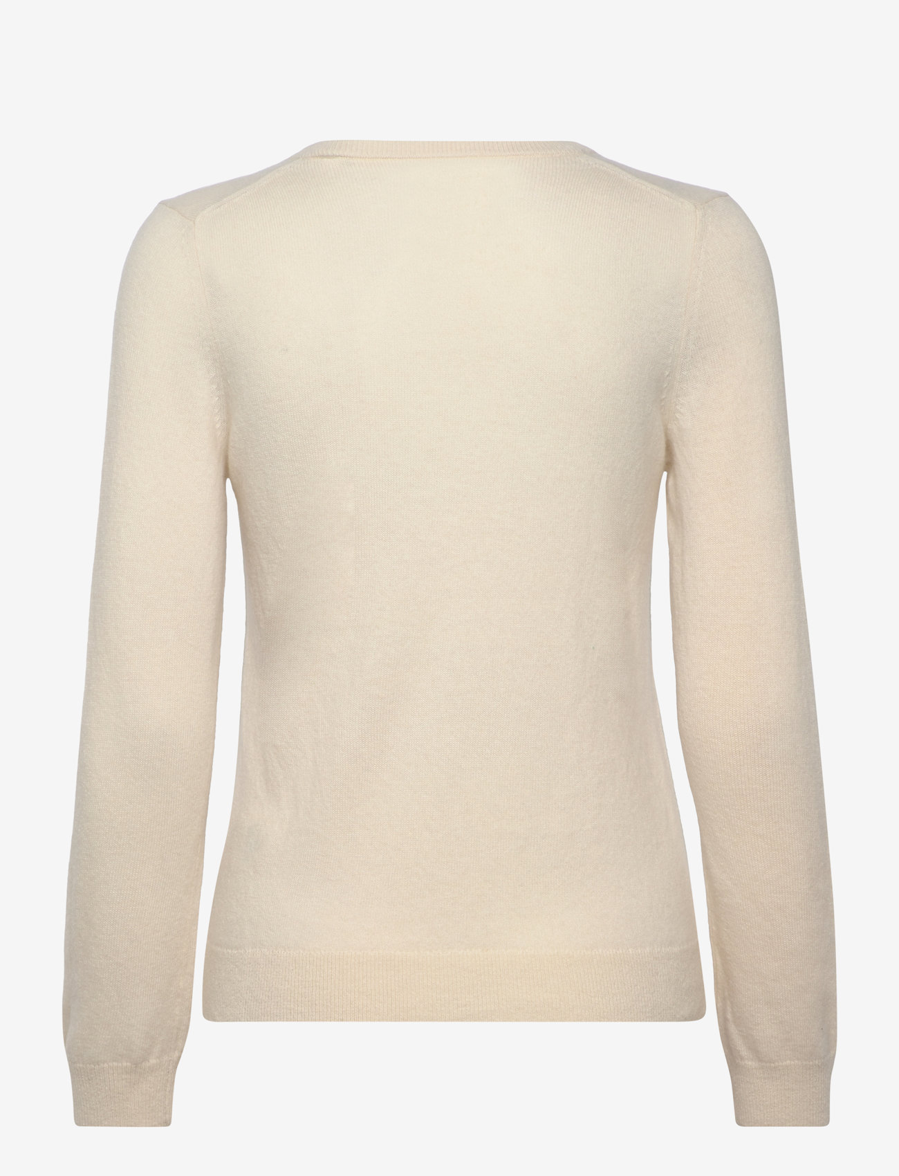 GANT - EXTRAFINE LAMBSWOOL V-NECK - stickade tröjor - cream - 1